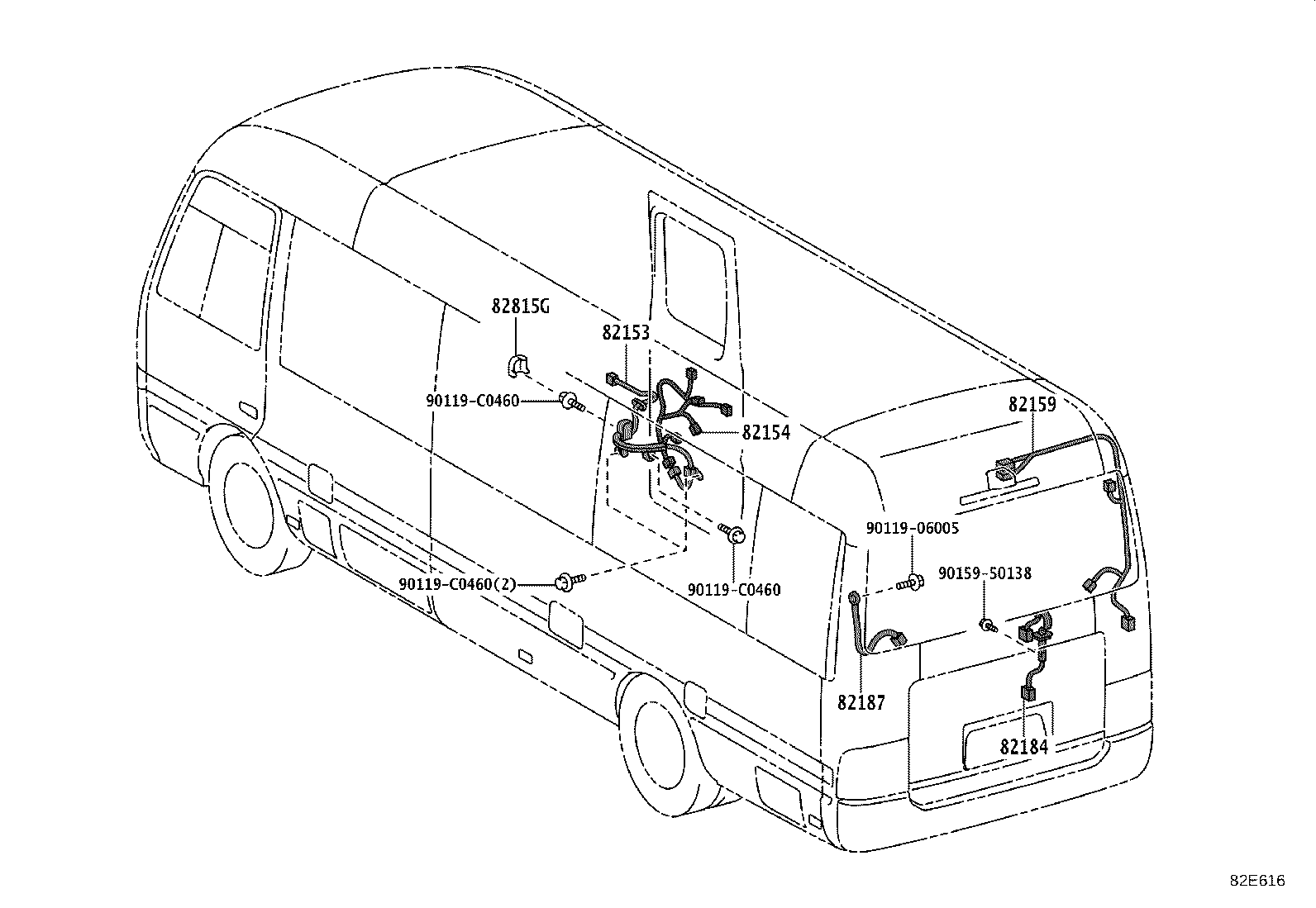 82712-28230 SUPPORT, WIRING HARNESS product image