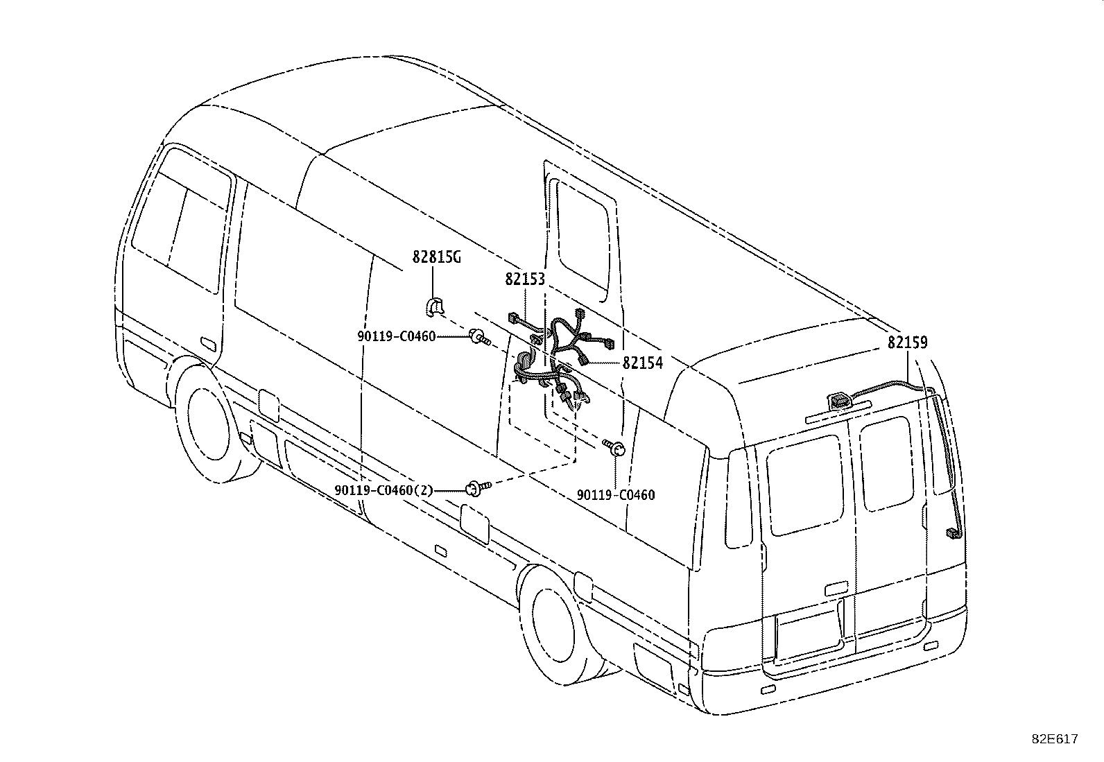 82712-28230 SUPPORT, WIRING HARNESS product image