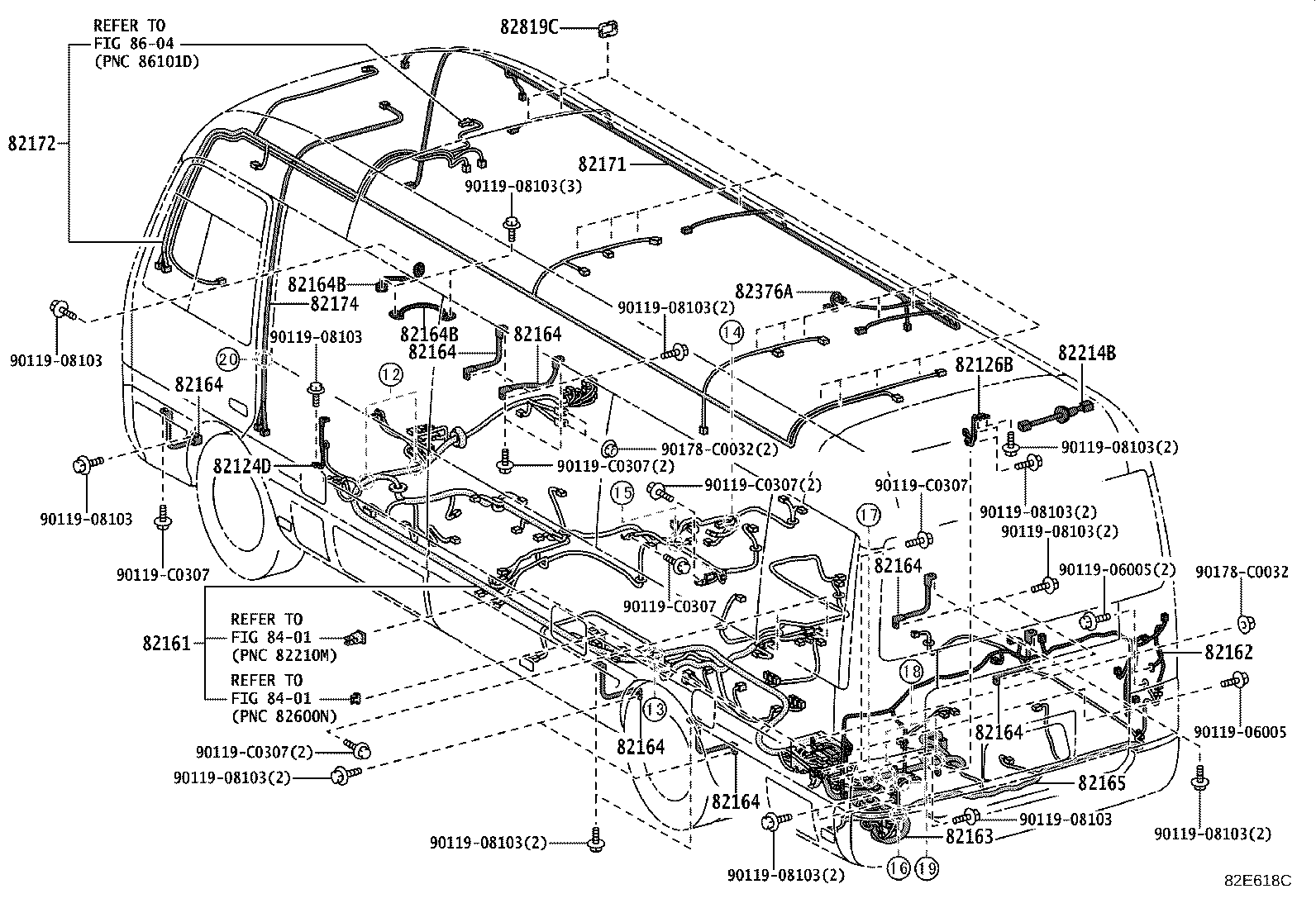 82712-28230 SUPPORT, WIRING HARNESS product image