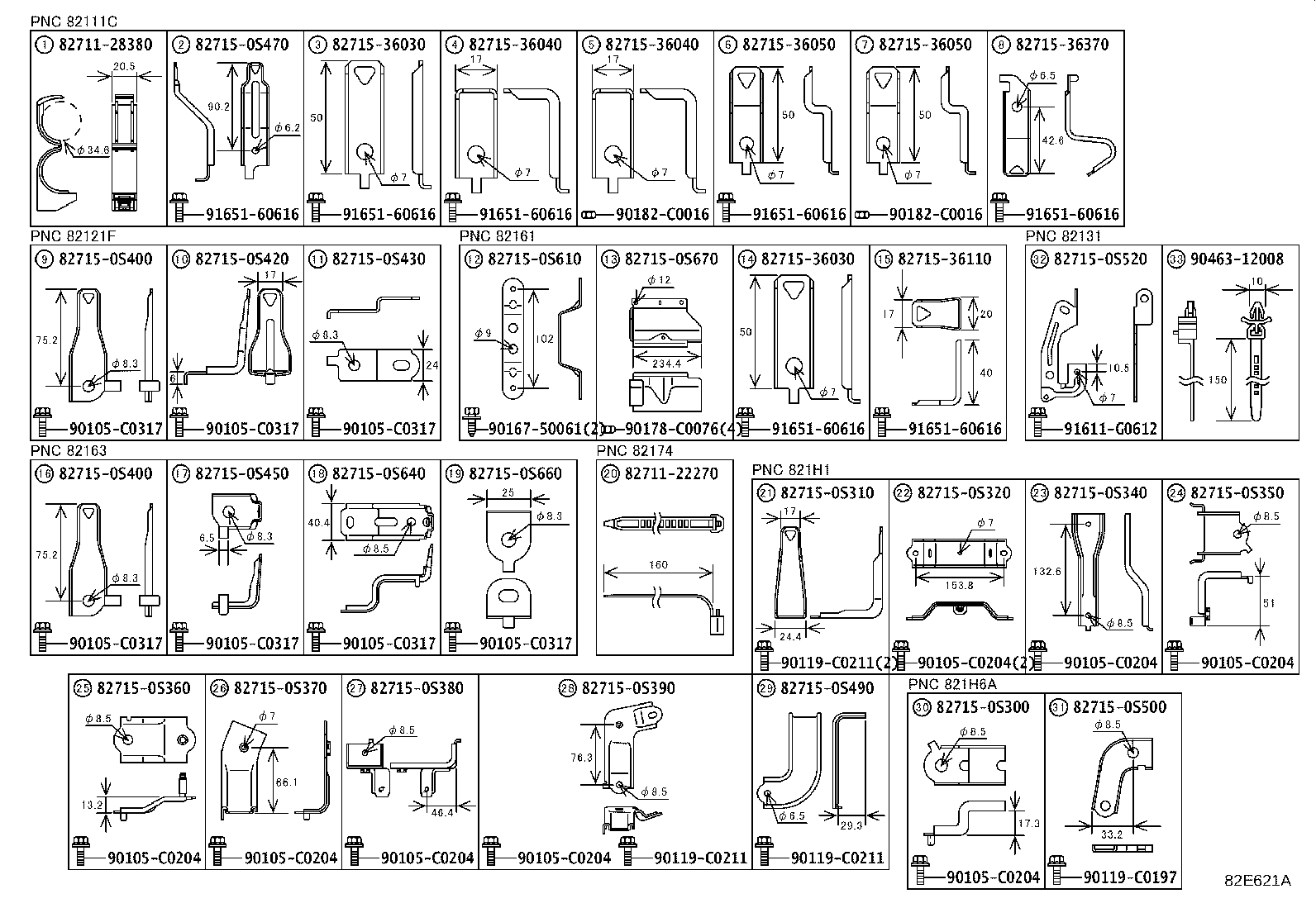 82712-28230 SUPPORT, WIRING HARNESS product image