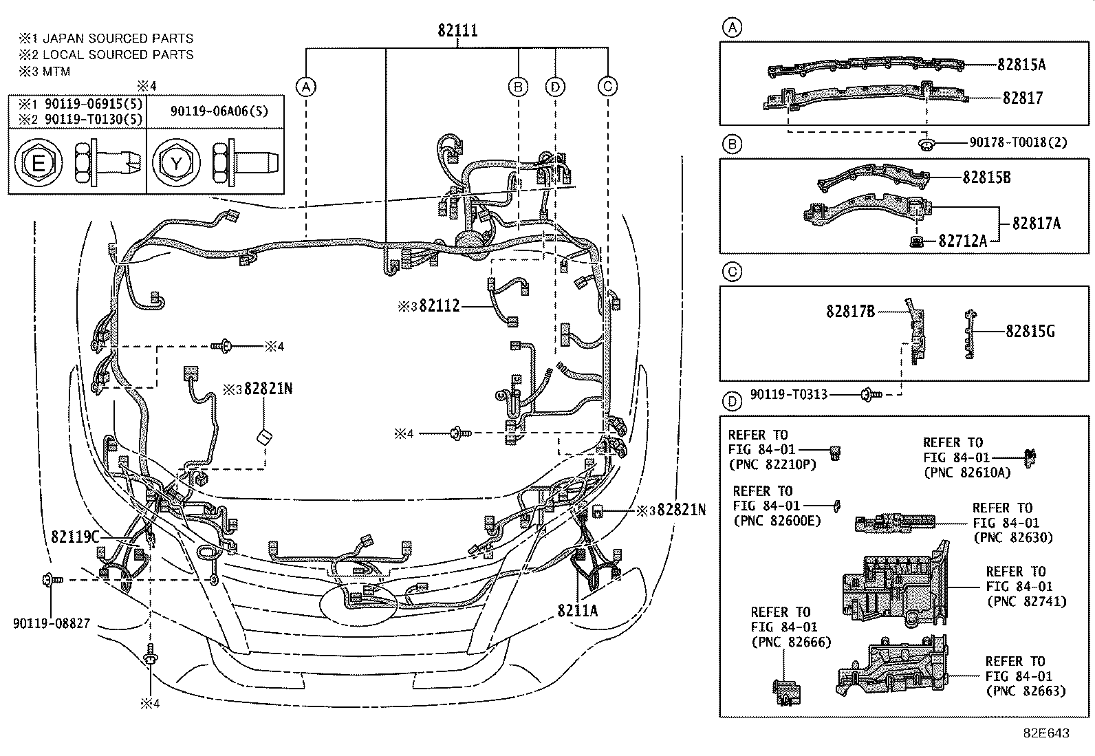 82142-KKC80 WIRE, INSTRUMENT PANEL, NO.2 product image