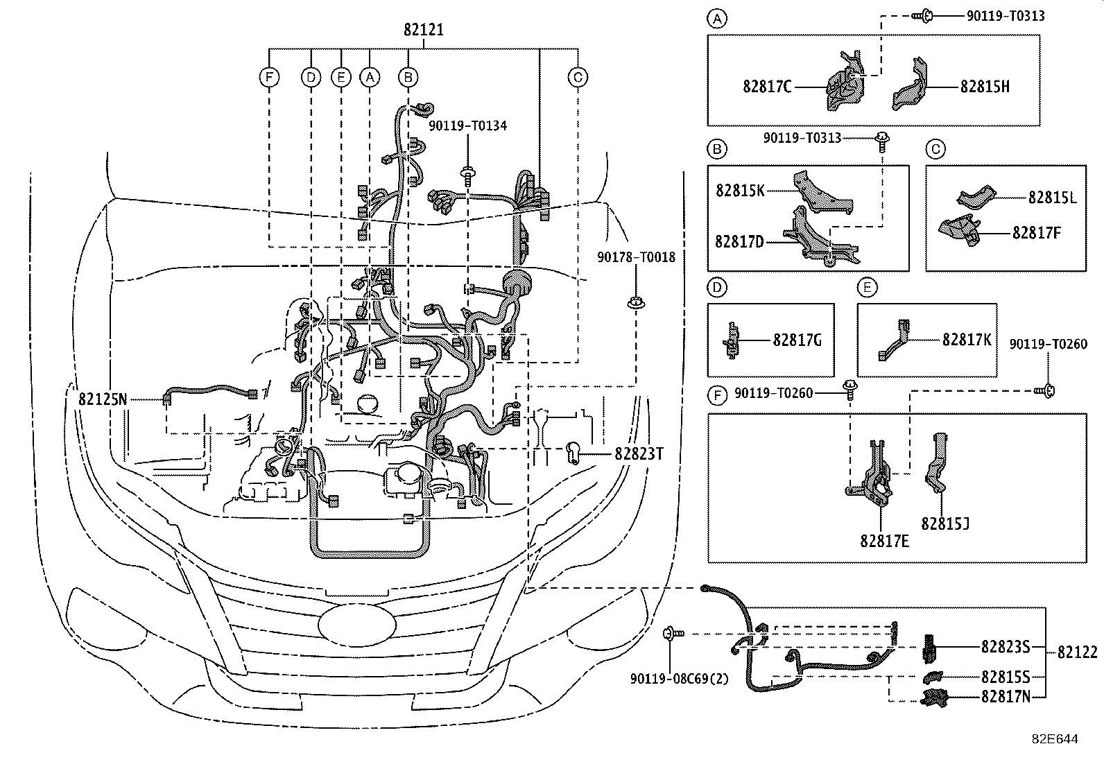82142-KKC80 WIRE, INSTRUMENT PANEL, NO.2 product image