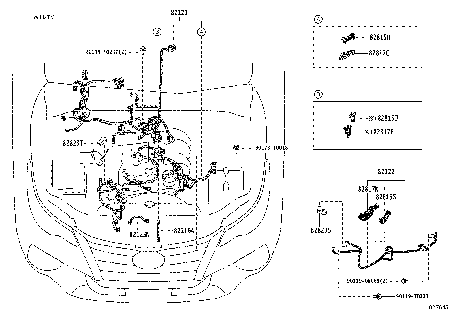 82142-KKC80 WIRE, INSTRUMENT PANEL, NO.2 product image