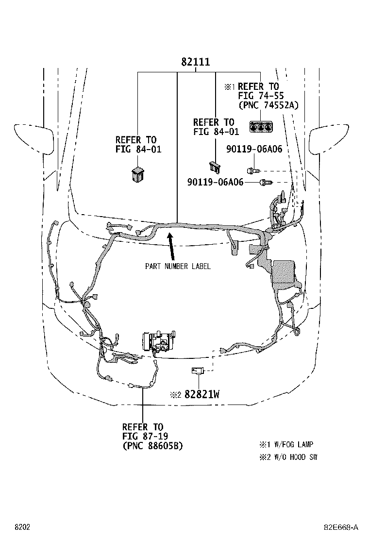 Toyota 82161-BY620 WIRE, FLOOR