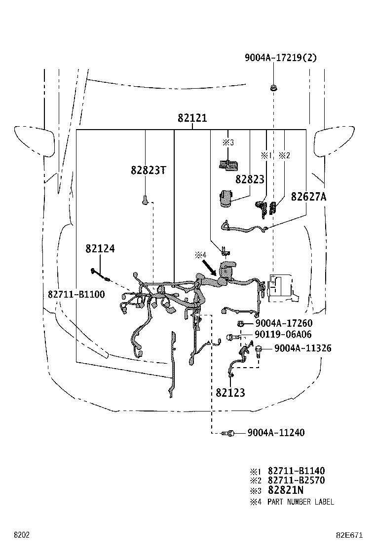 82285-BZ070 WIRE, ILLUMINATION product image