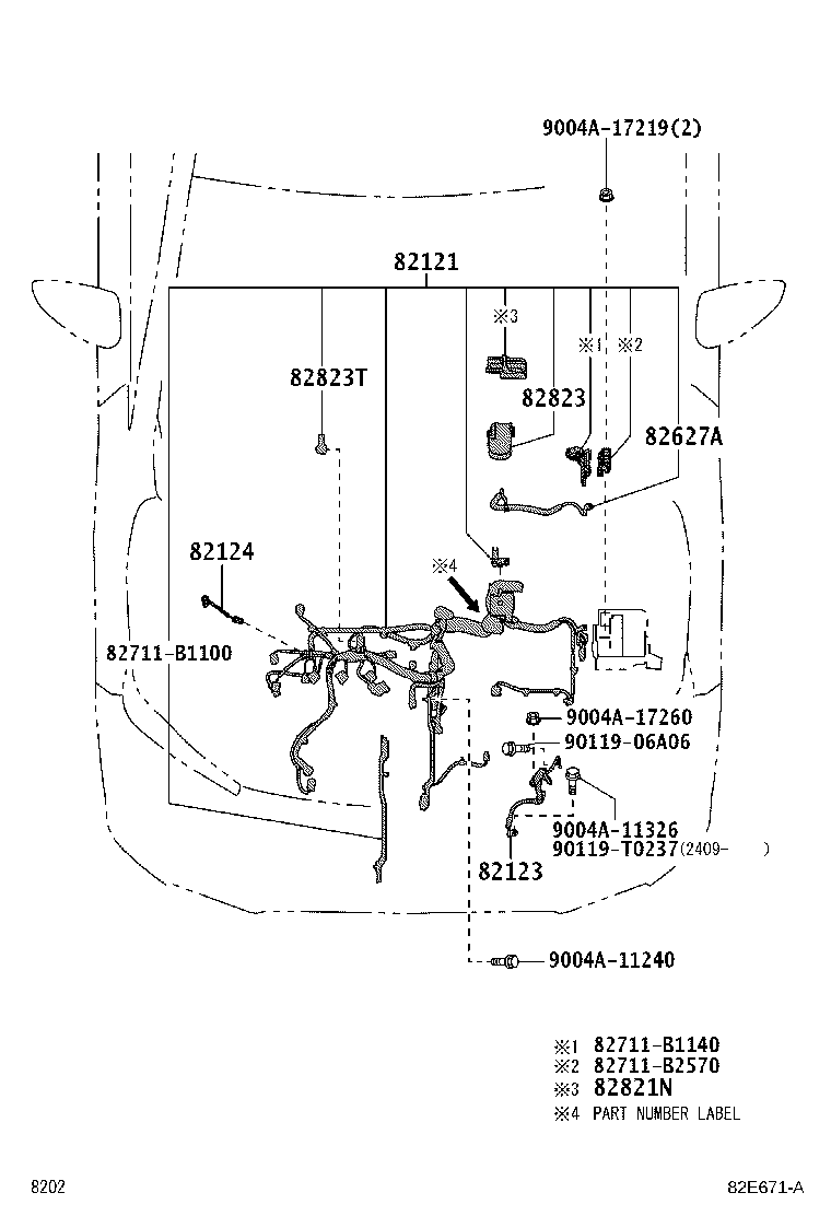 82285-BZ070 WIRE, ILLUMINATION product image