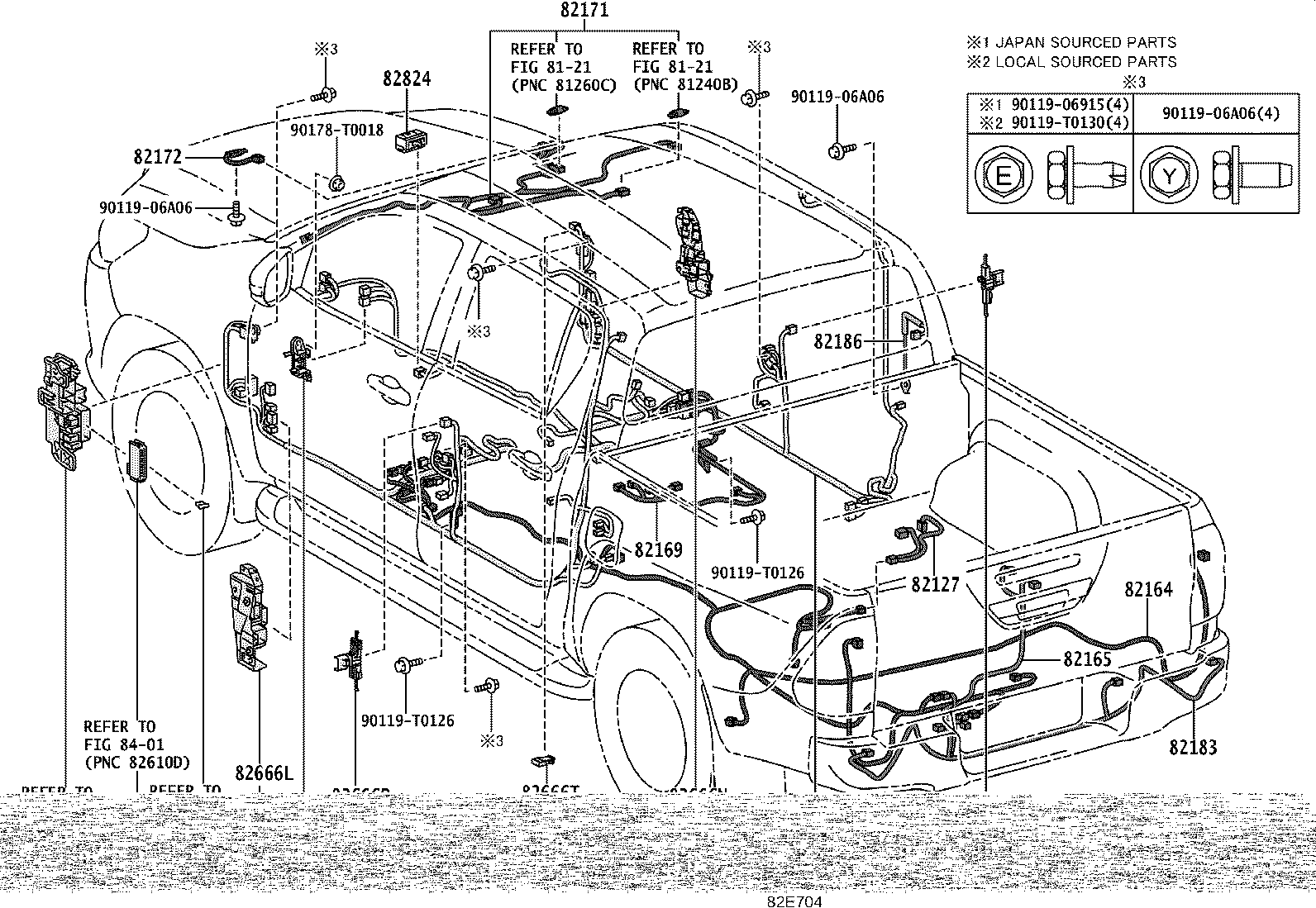 82194-0K040 WIRE, REAR SEAT, LH product image