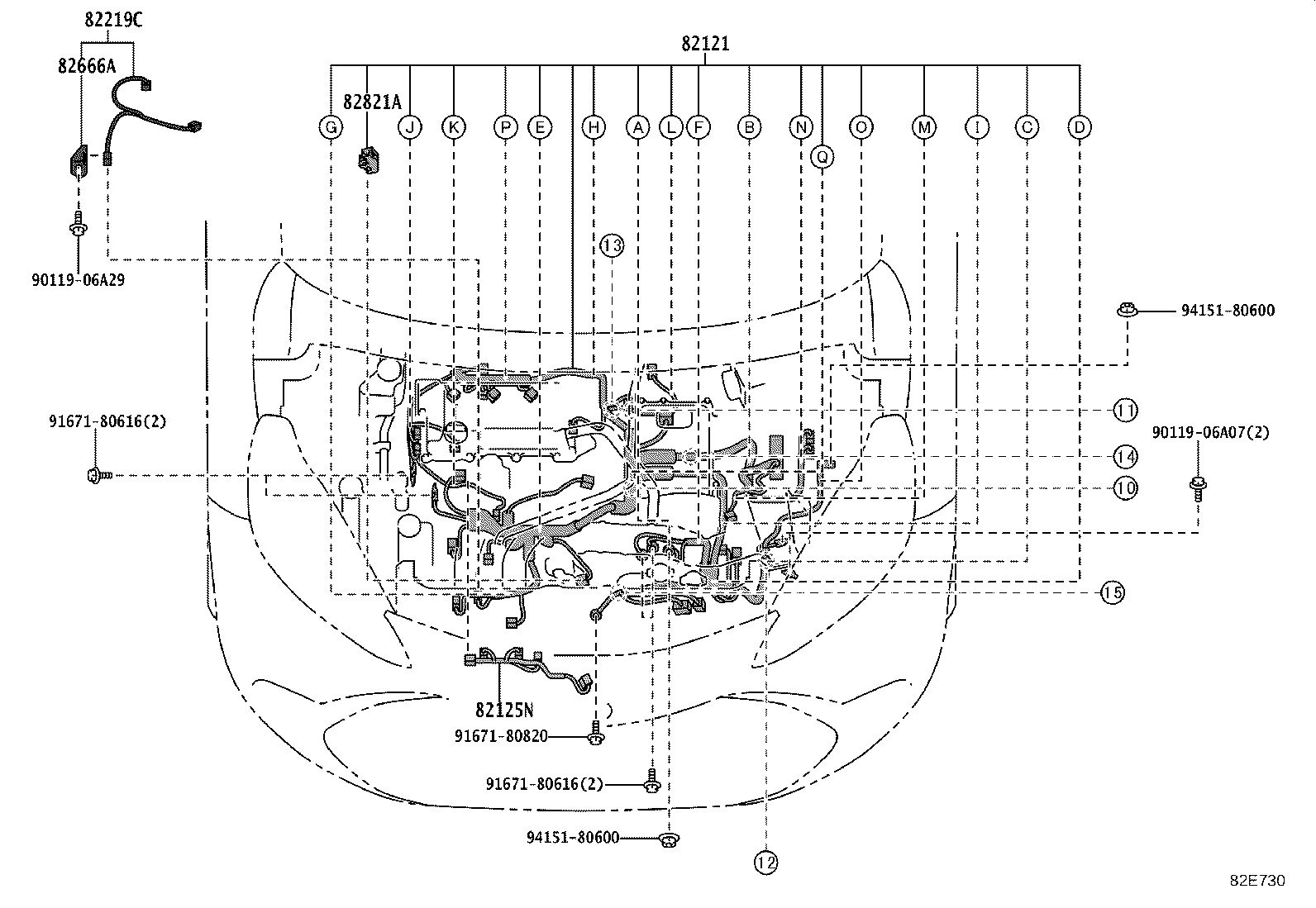 82113-52890 WIRE, ENGINE ROOM, NO.3 product image