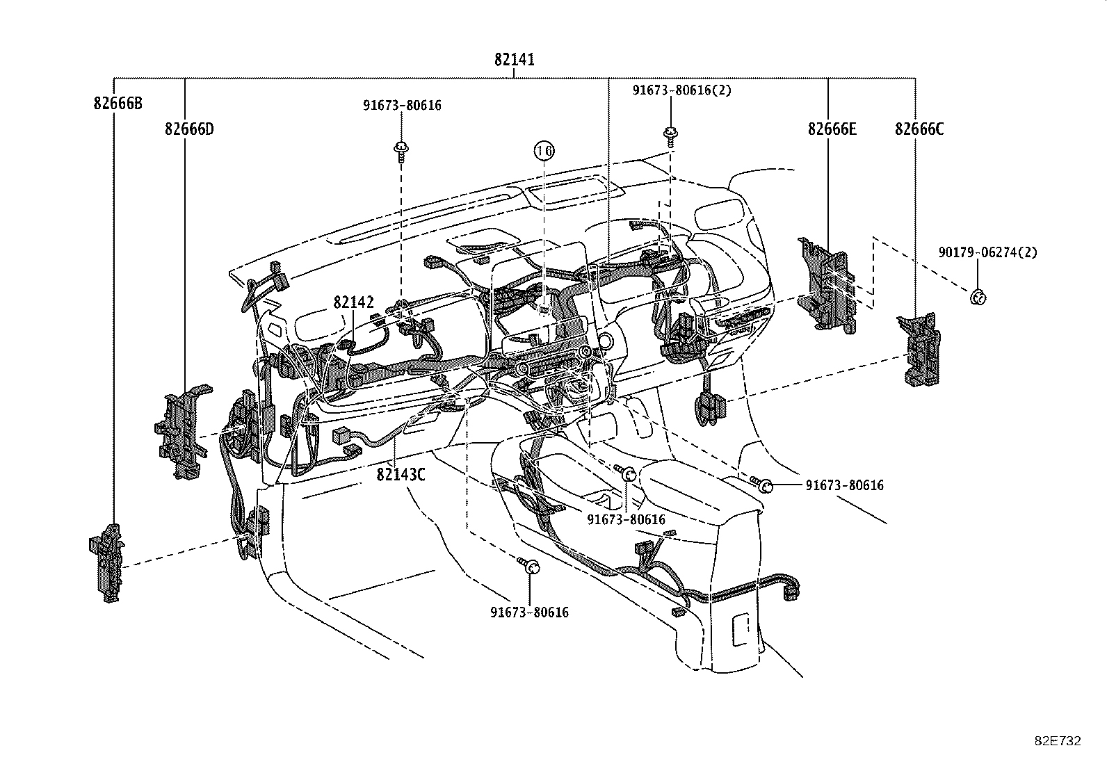 82113-52890 WIRE, ENGINE ROOM, NO.3 product image