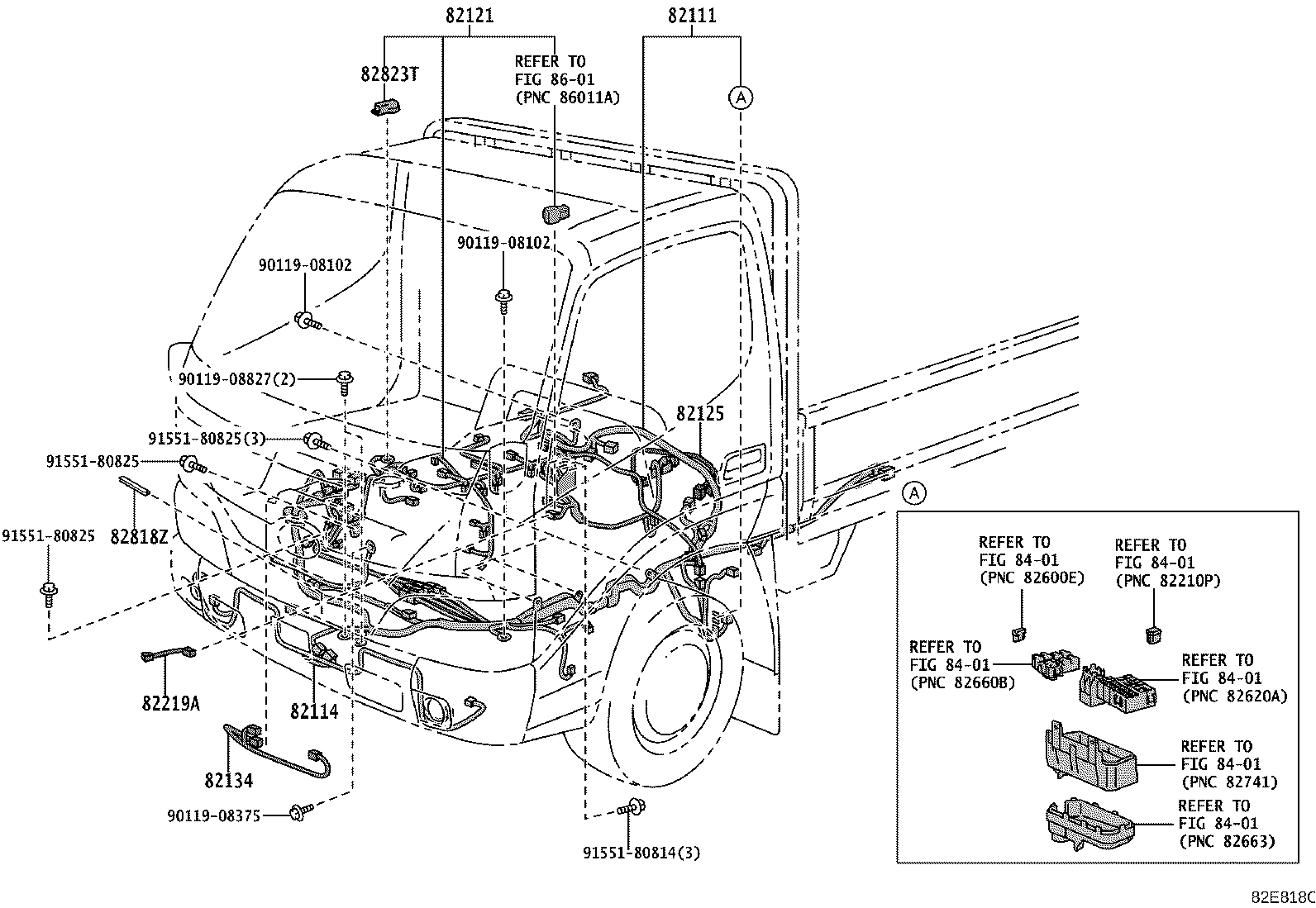 82142-25330 WIRE, INSTRUMENT PANEL, NO.2 product image