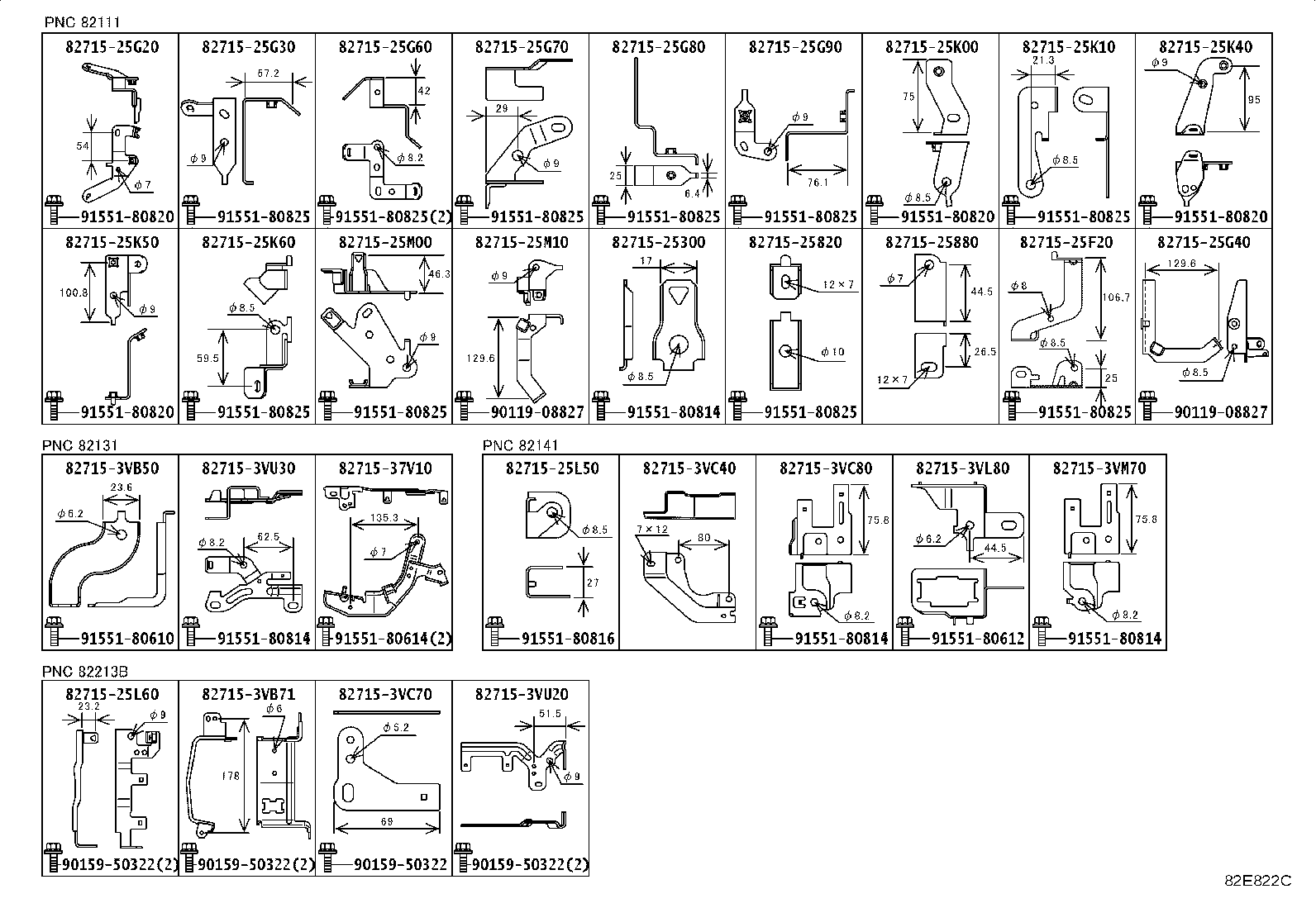 82142-25330 WIRE, INSTRUMENT PANEL, NO.2 product image