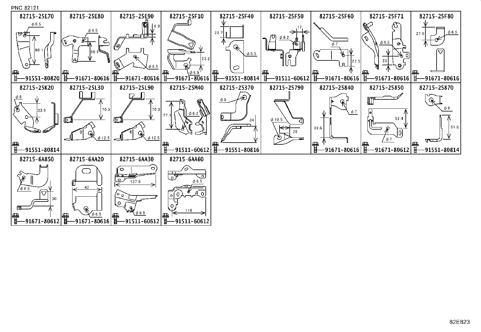 82142-25330 WIRE, INSTRUMENT PANEL, NO.2 product image