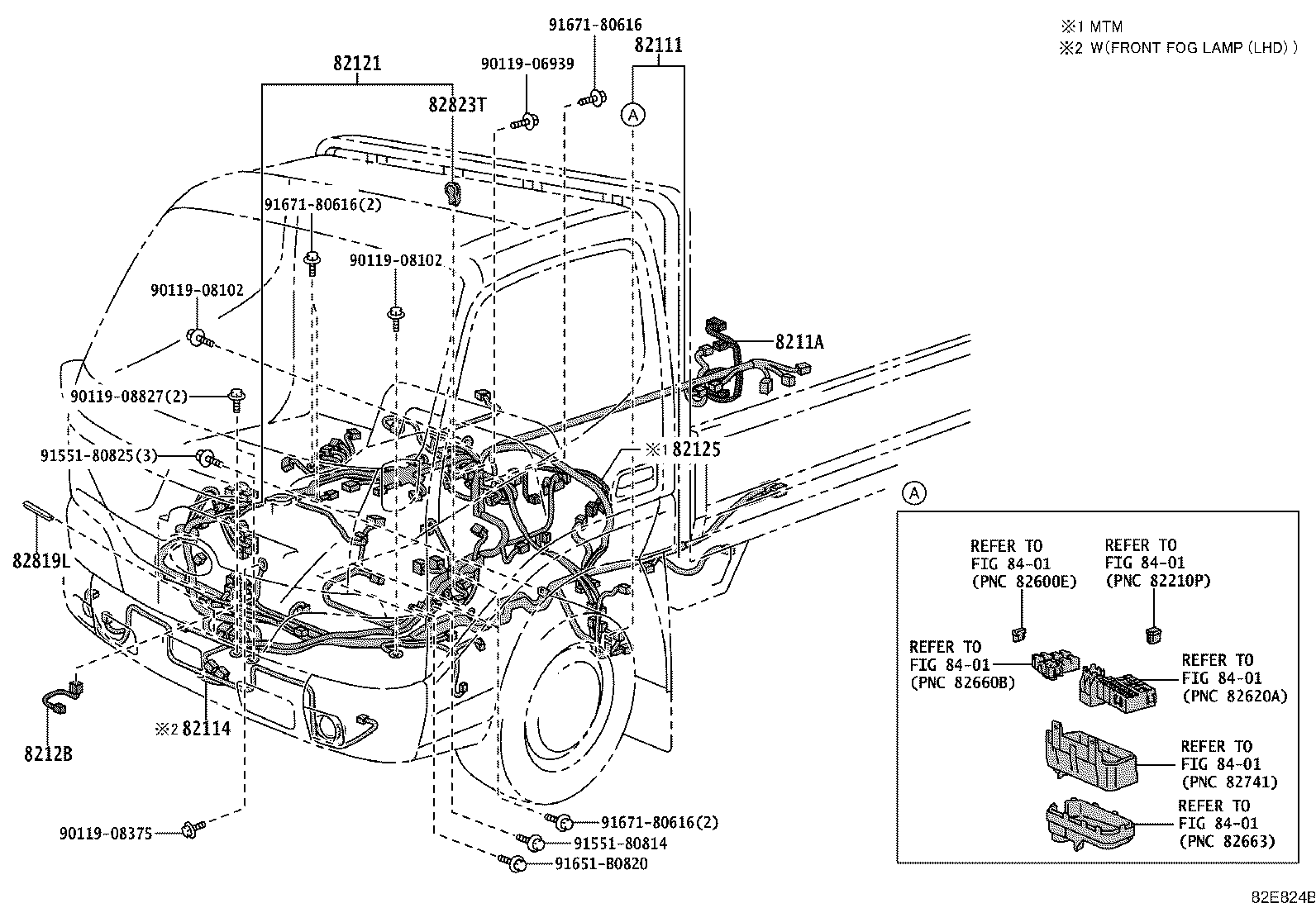 82142-25140 WIRE, INSTRUMENT PANEL, NO.2 product image