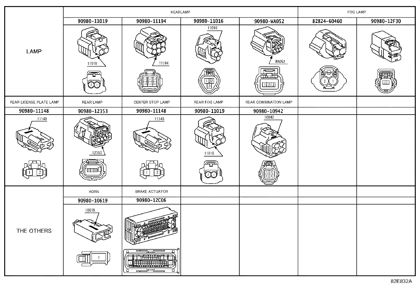 82154-0E720 WIRE, REAR DOOR, NO.2 product image