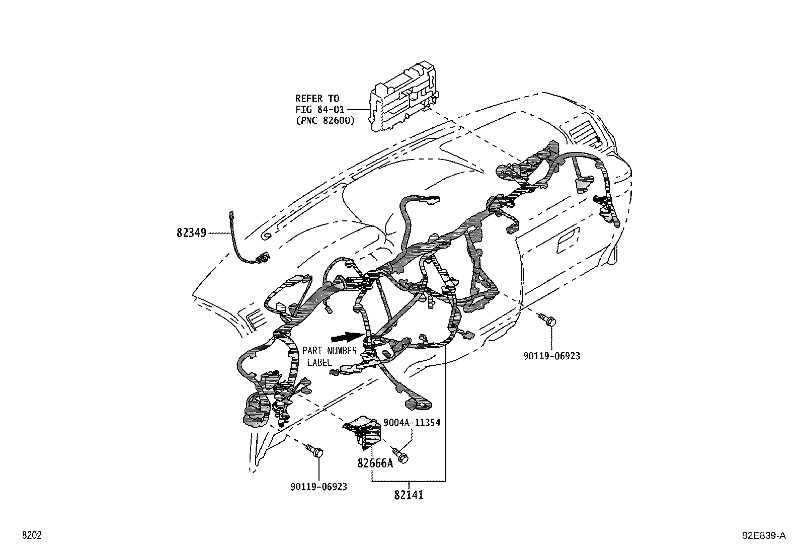 82121-BZK80 WIRE, ENGINE product image