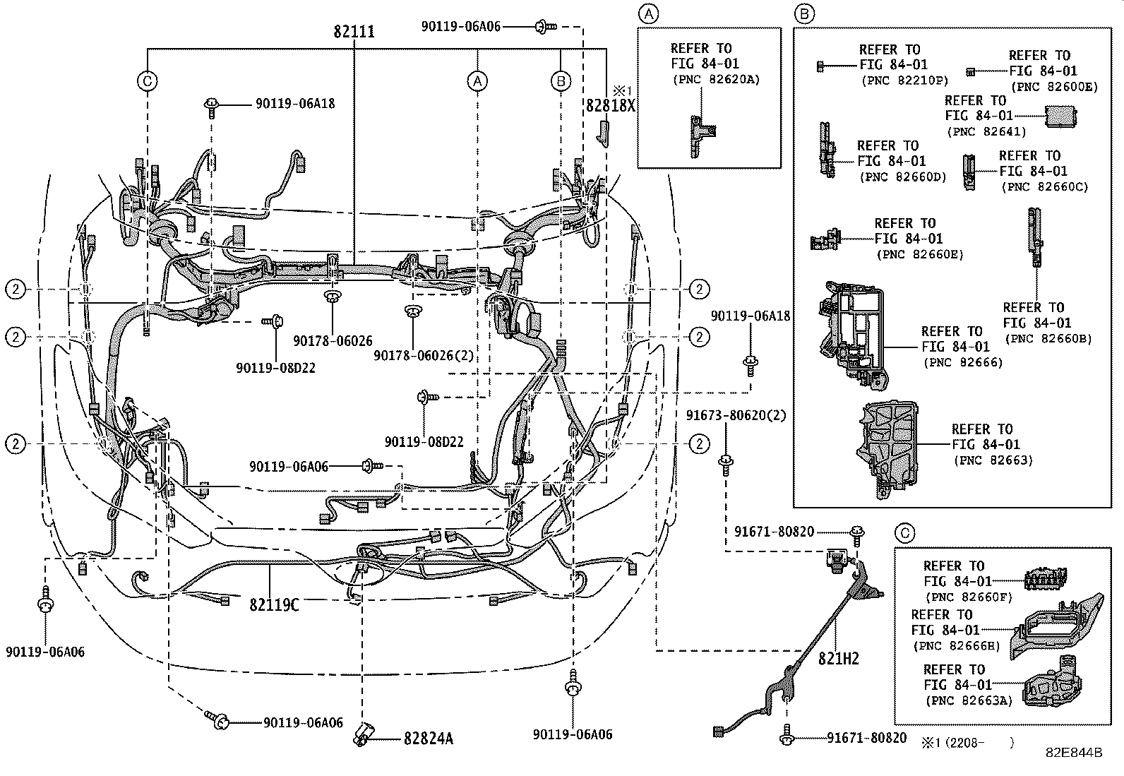 82151-16720 WIRE, FRONT DOOR, RH product image