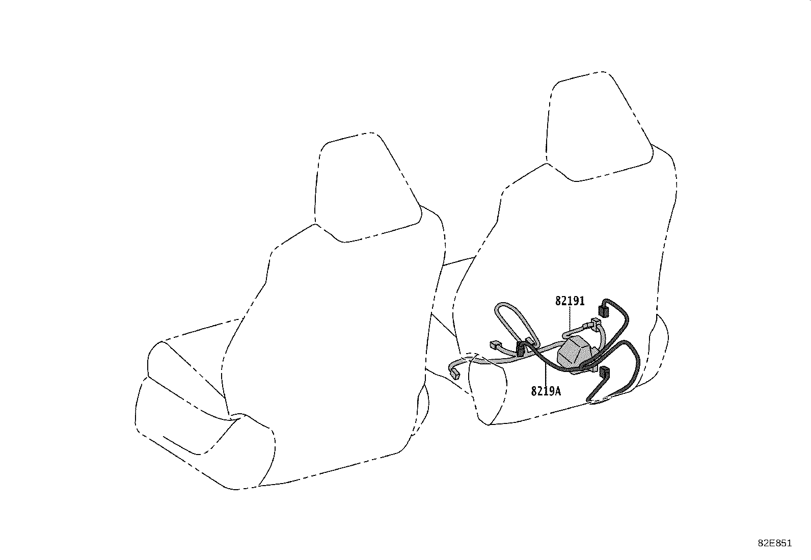 82151-16720 WIRE, FRONT DOOR, RH product image