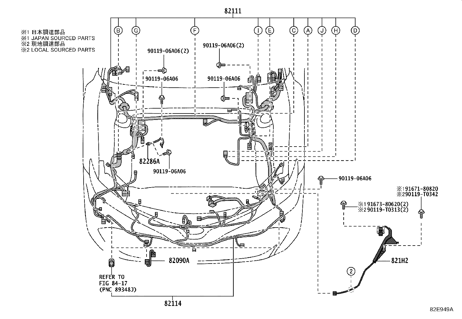 82121-06R40 WIRE, ENGINE product image