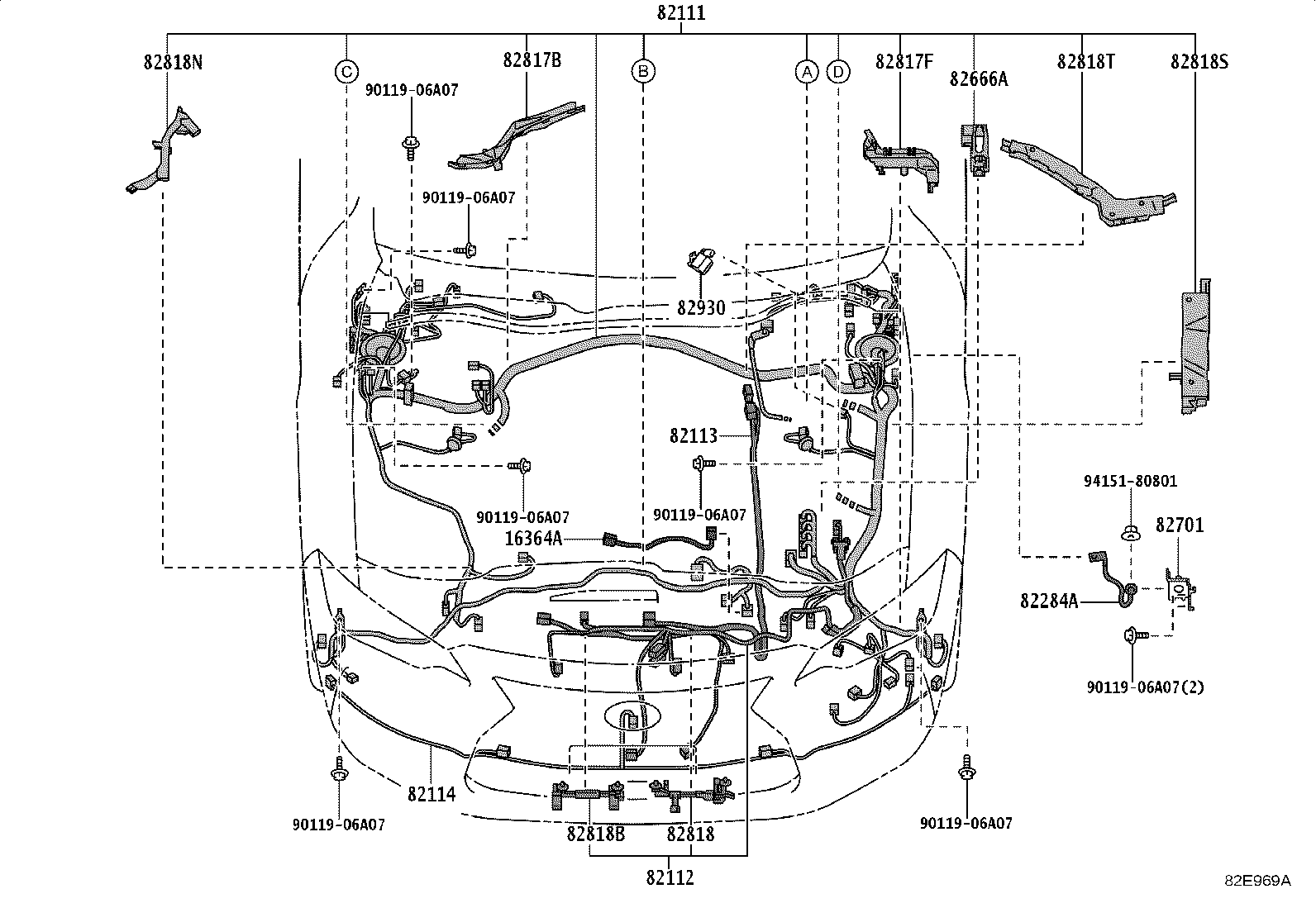 82113-53180 WIRE, ENGINE ROOM, NO.3 product image