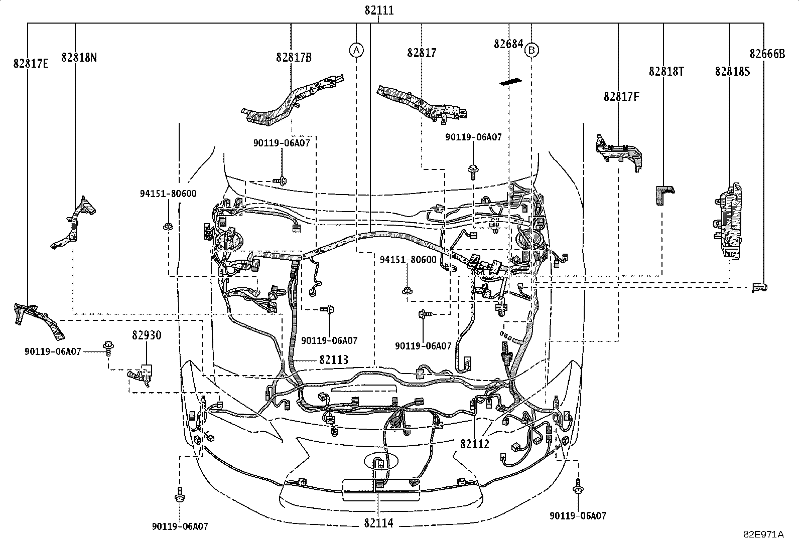 82142-53170 WIRE, INSTRUMENT PANEL, NO.2 product image