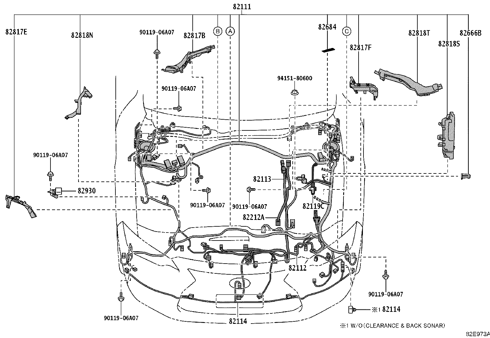 82142-53170 WIRE, INSTRUMENT PANEL, NO.2 product image