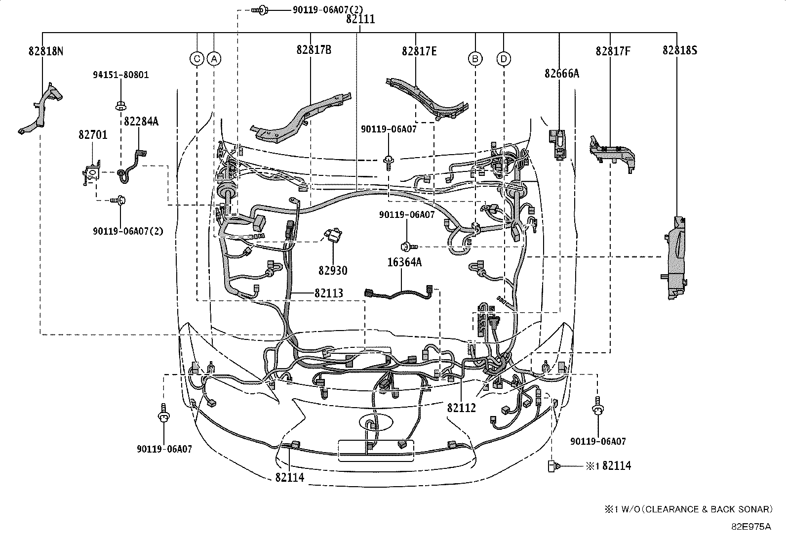 82142-53170 WIRE, INSTRUMENT PANEL, NO.2 product image