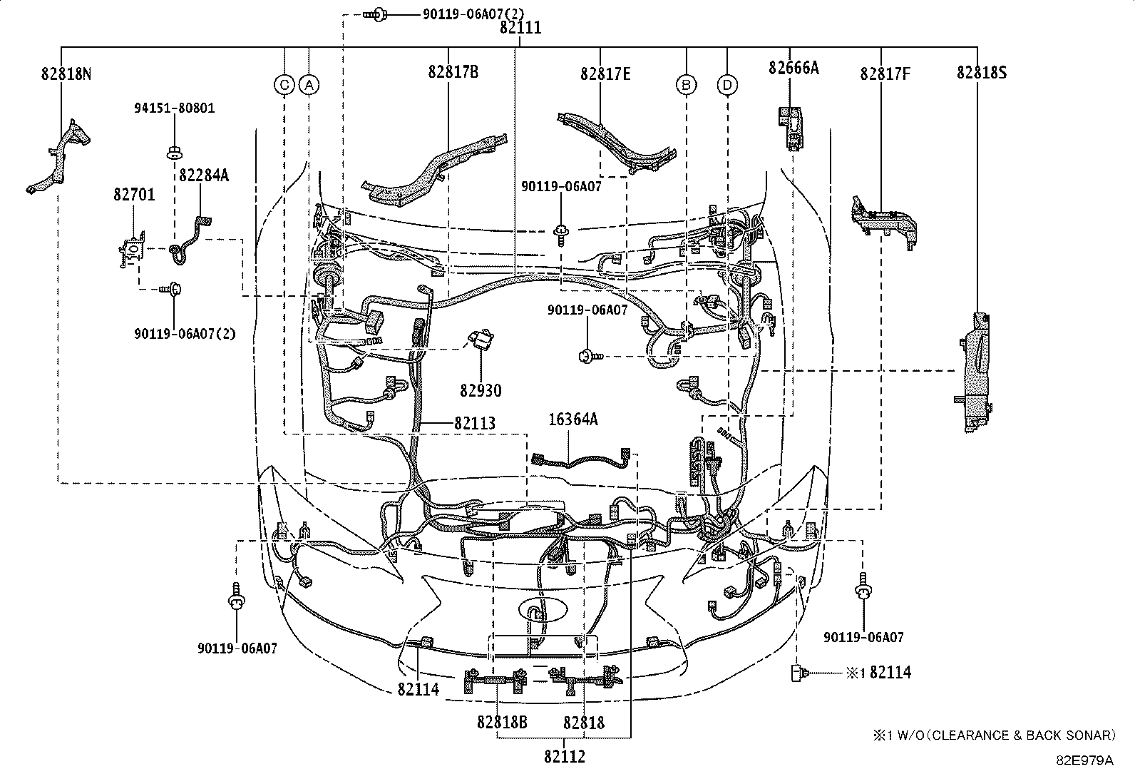 82142-53170 WIRE, INSTRUMENT PANEL, NO.2 product image