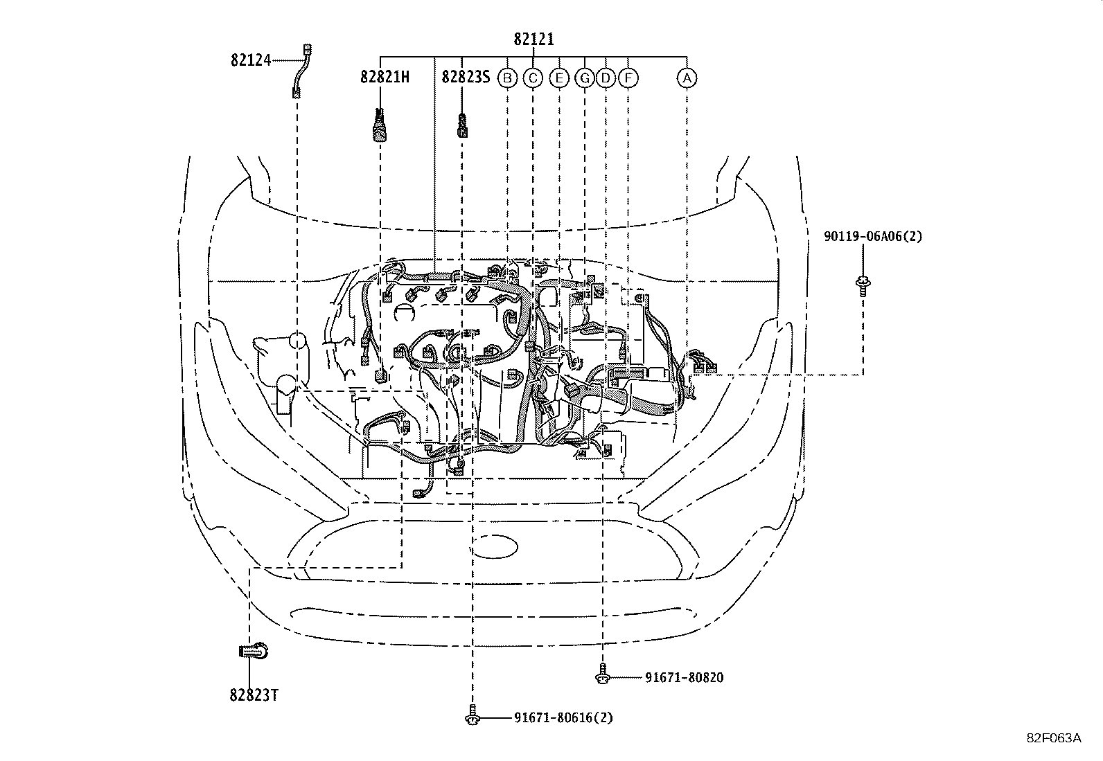 82140-0A020 WIRE, INSTRUMENT PANEL, NO.2 product image