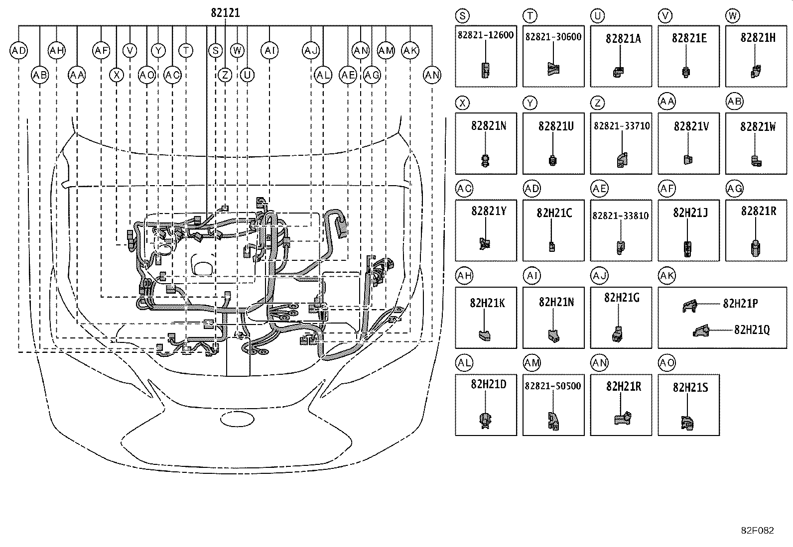 82164-78080 WIRE, FRAME product image
