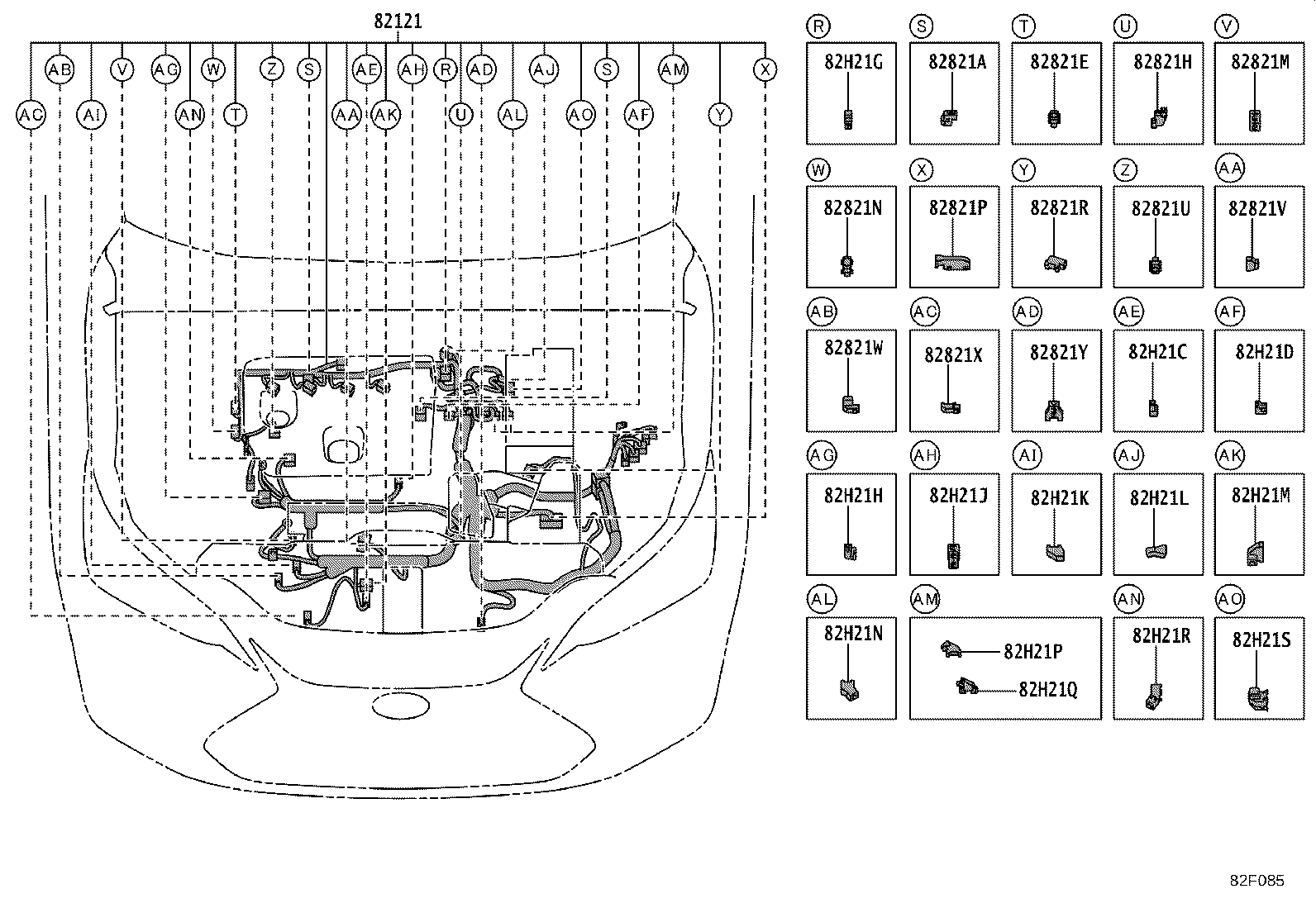 82143-78050 WIRE, INSTRUMENT PANEL, NO.3 product image