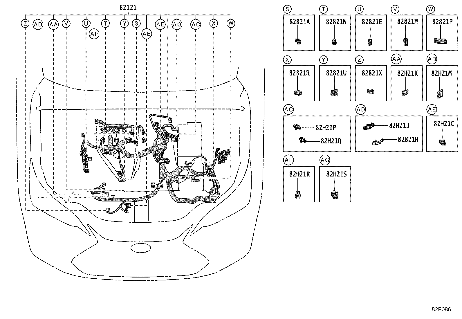 82143-78050 WIRE, INSTRUMENT PANEL, NO.3 product image