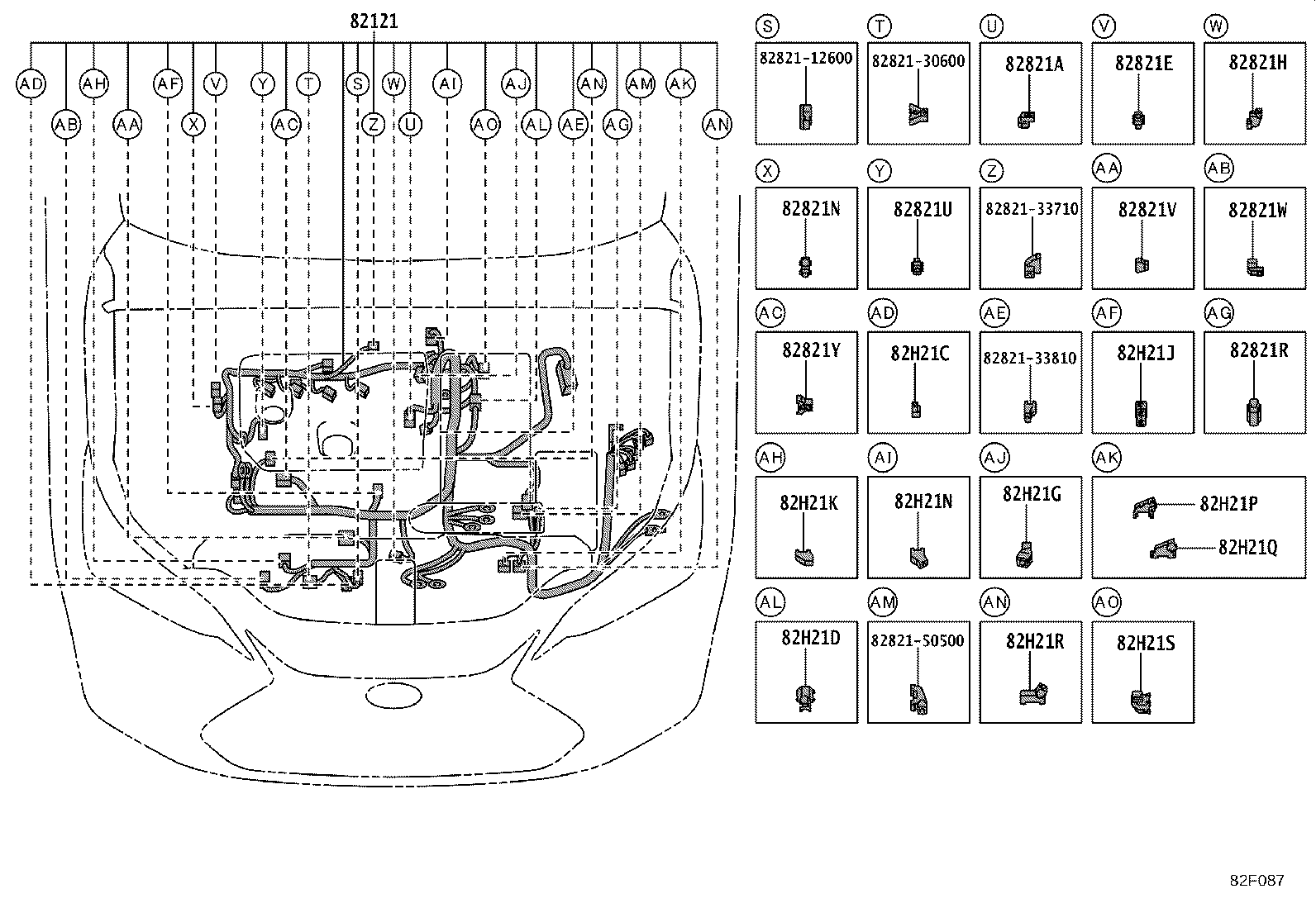 82143-78050 WIRE, INSTRUMENT PANEL, NO.3 product image