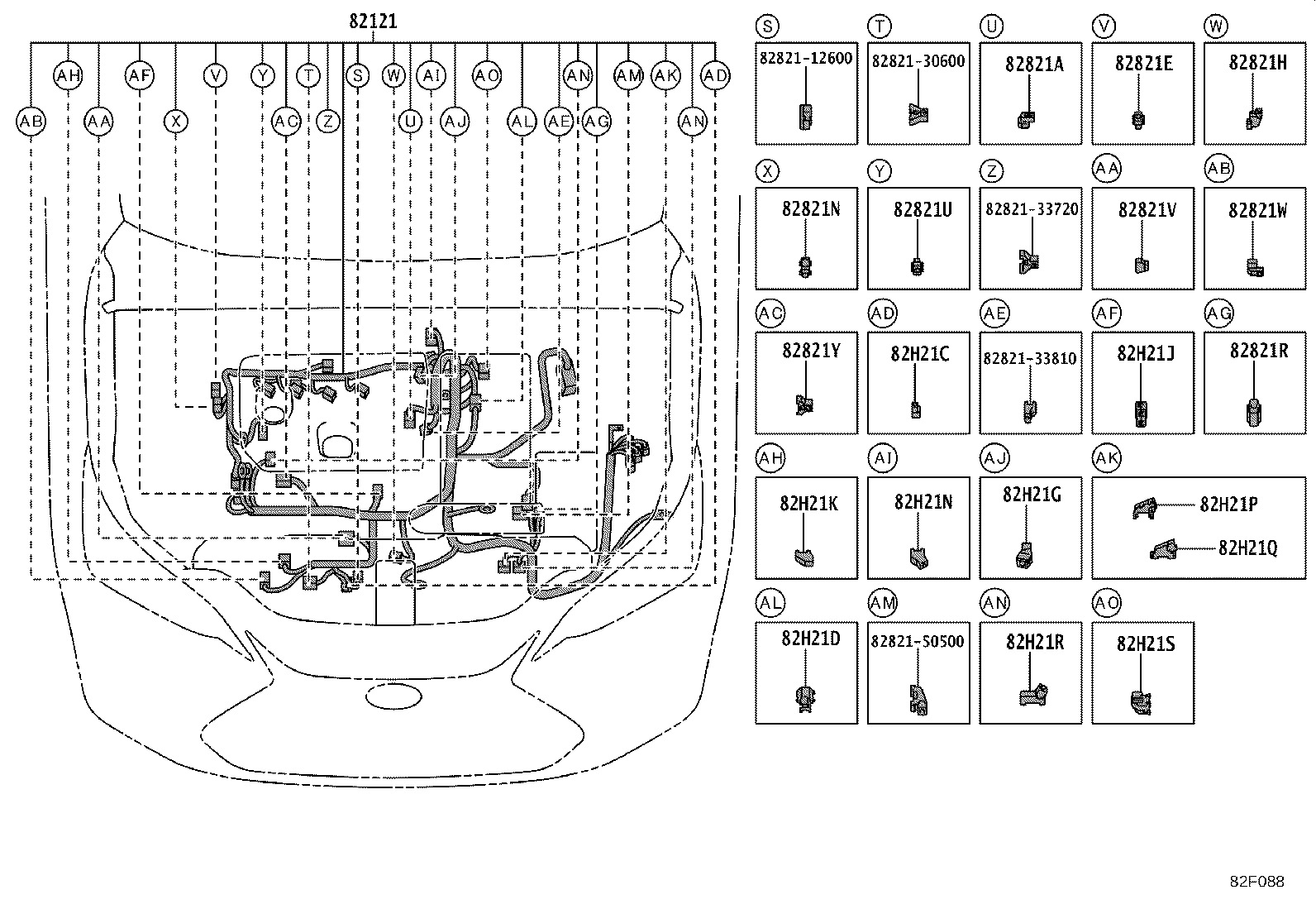 82143-78050 WIRE, INSTRUMENT PANEL, NO.3 product image