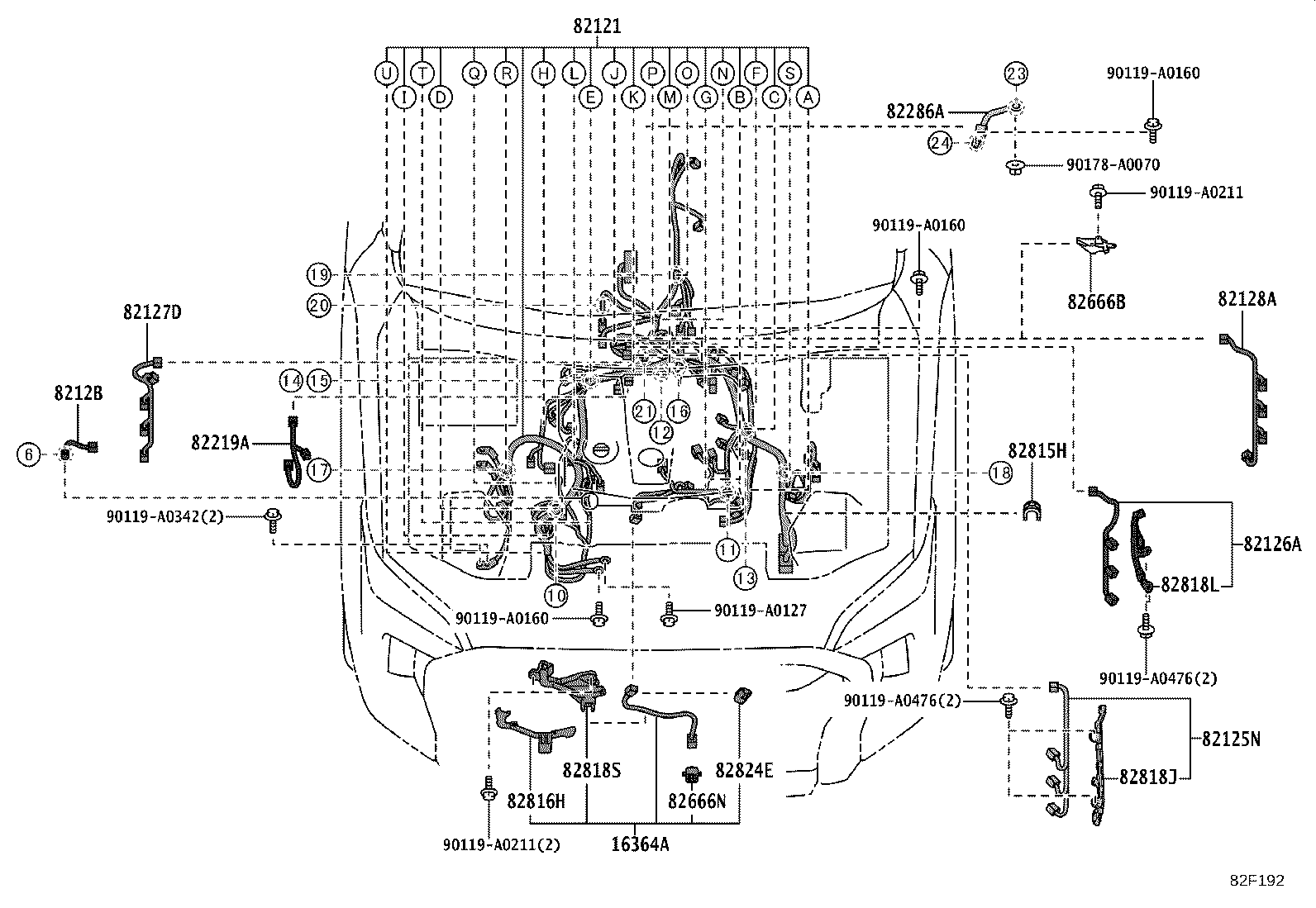82817-0C300 PROTECTOR, WIRING HARNESS, NO.2 product image
