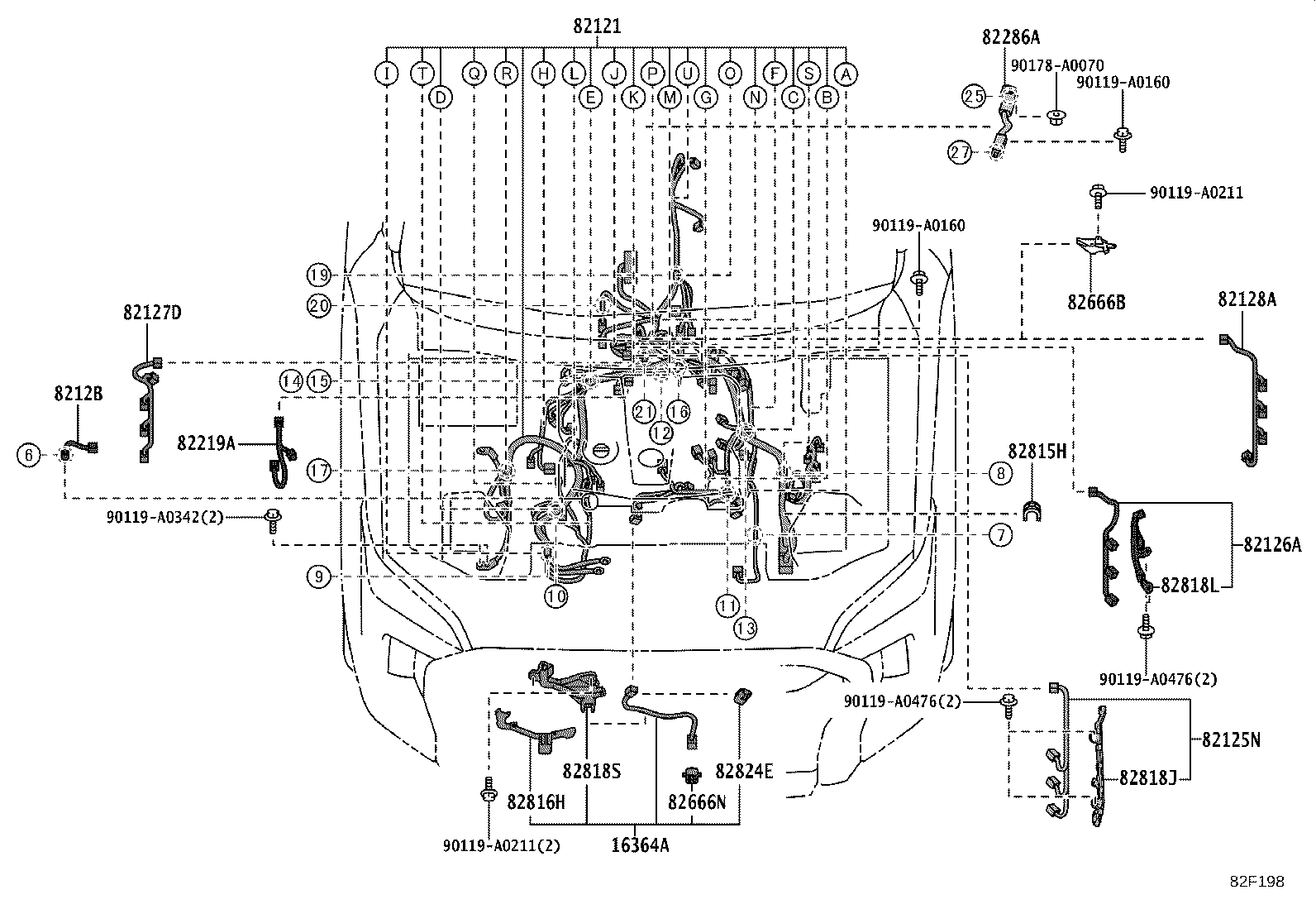 82817-0C300 PROTECTOR, WIRING HARNESS, NO.2 product image