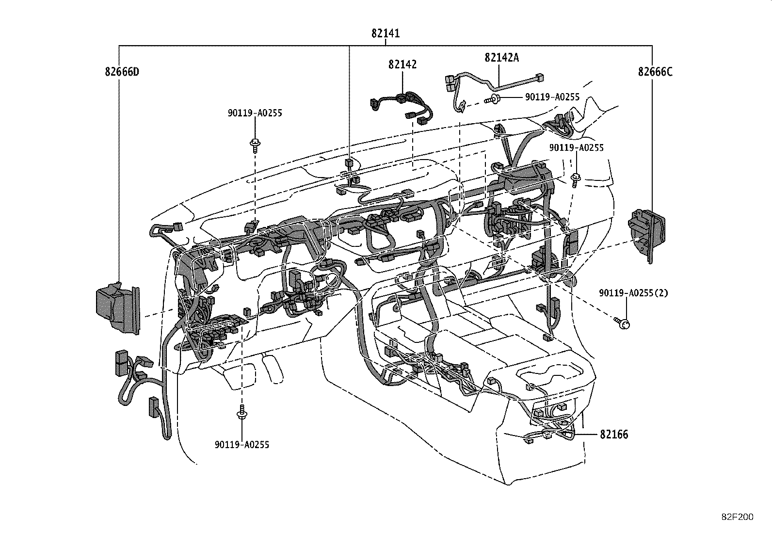 82817-0C300 PROTECTOR, WIRING HARNESS, NO.2 product image