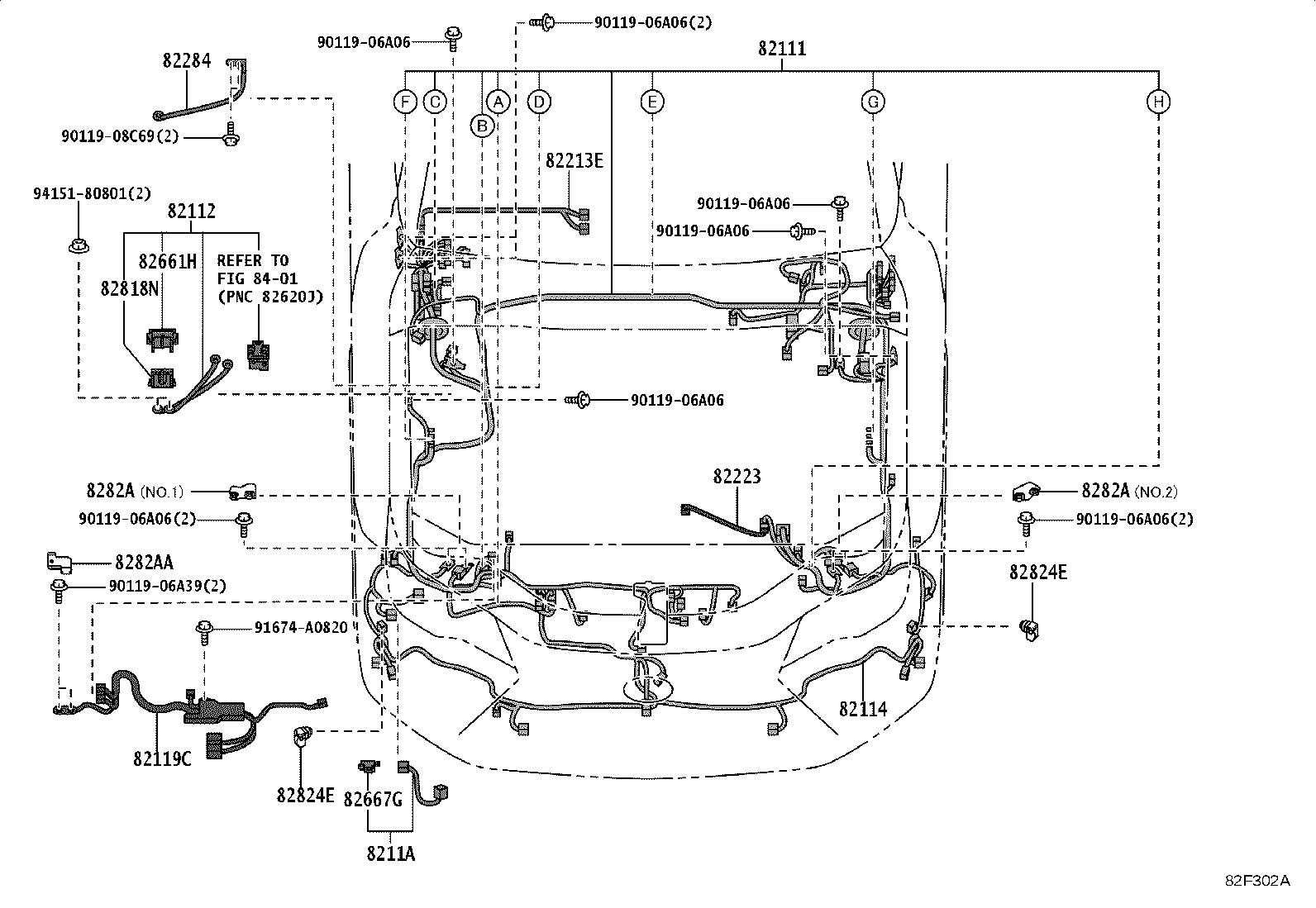 Toyota 82199-60091 WIRE, FLOOR