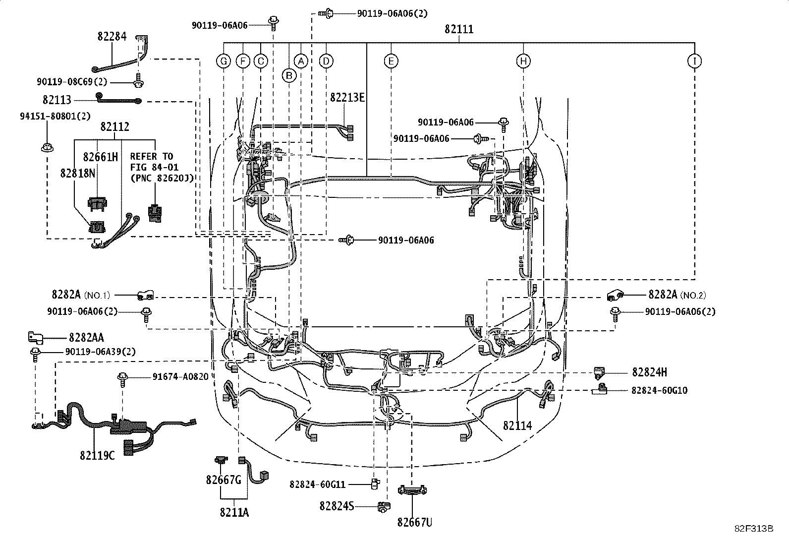 Toyota 82817-60Z90 PROTECTOR, WIRING HARNESS, NO.7