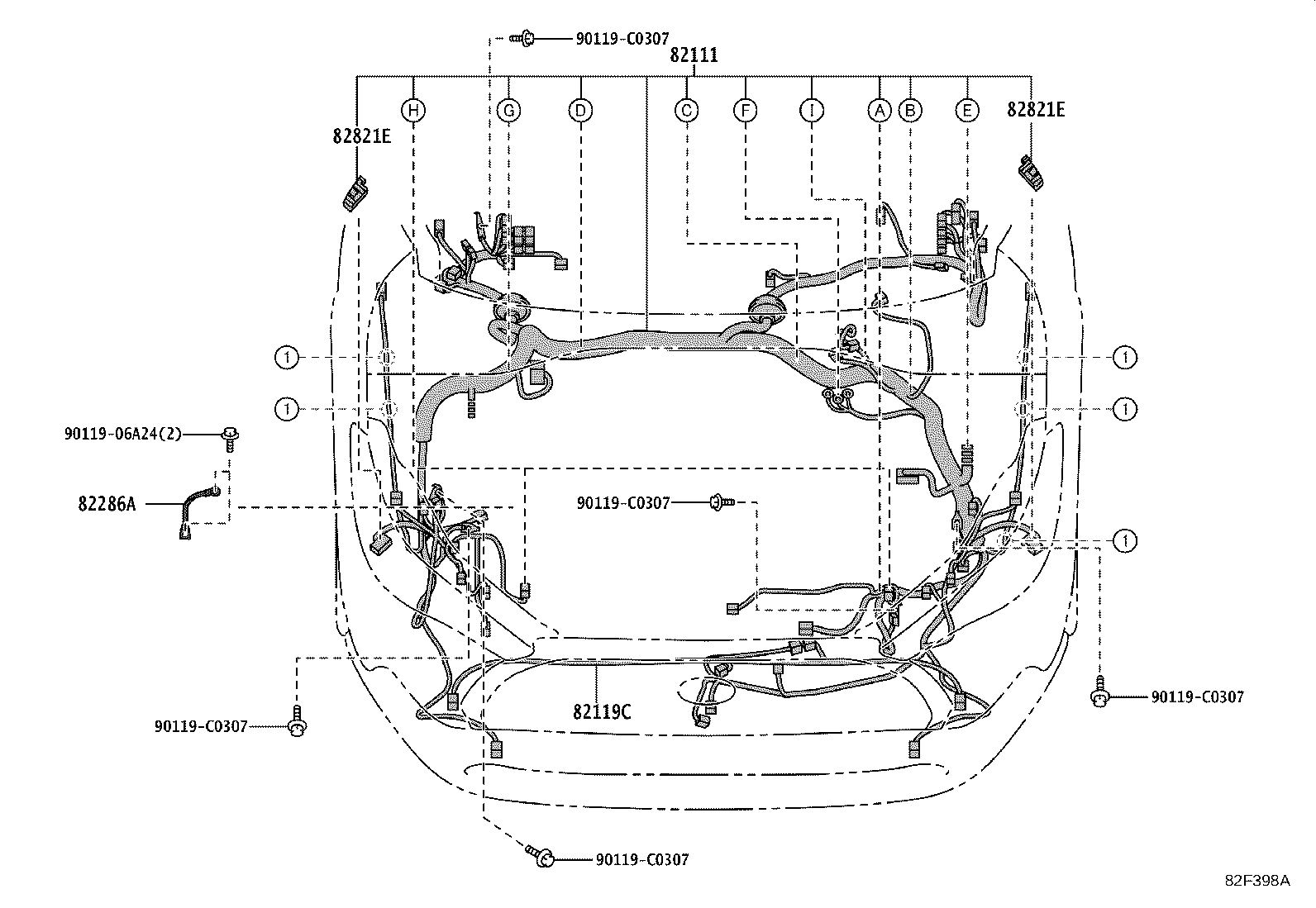 82151-0A830 WIRE, FRONT DOOR, RH product image