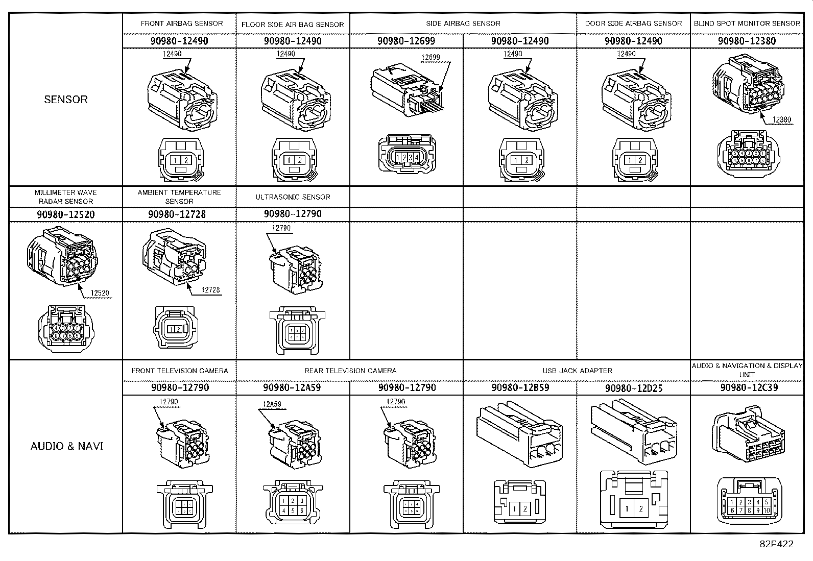 82184-42C61 WIRE, BACK DOOR, NO.1 product image