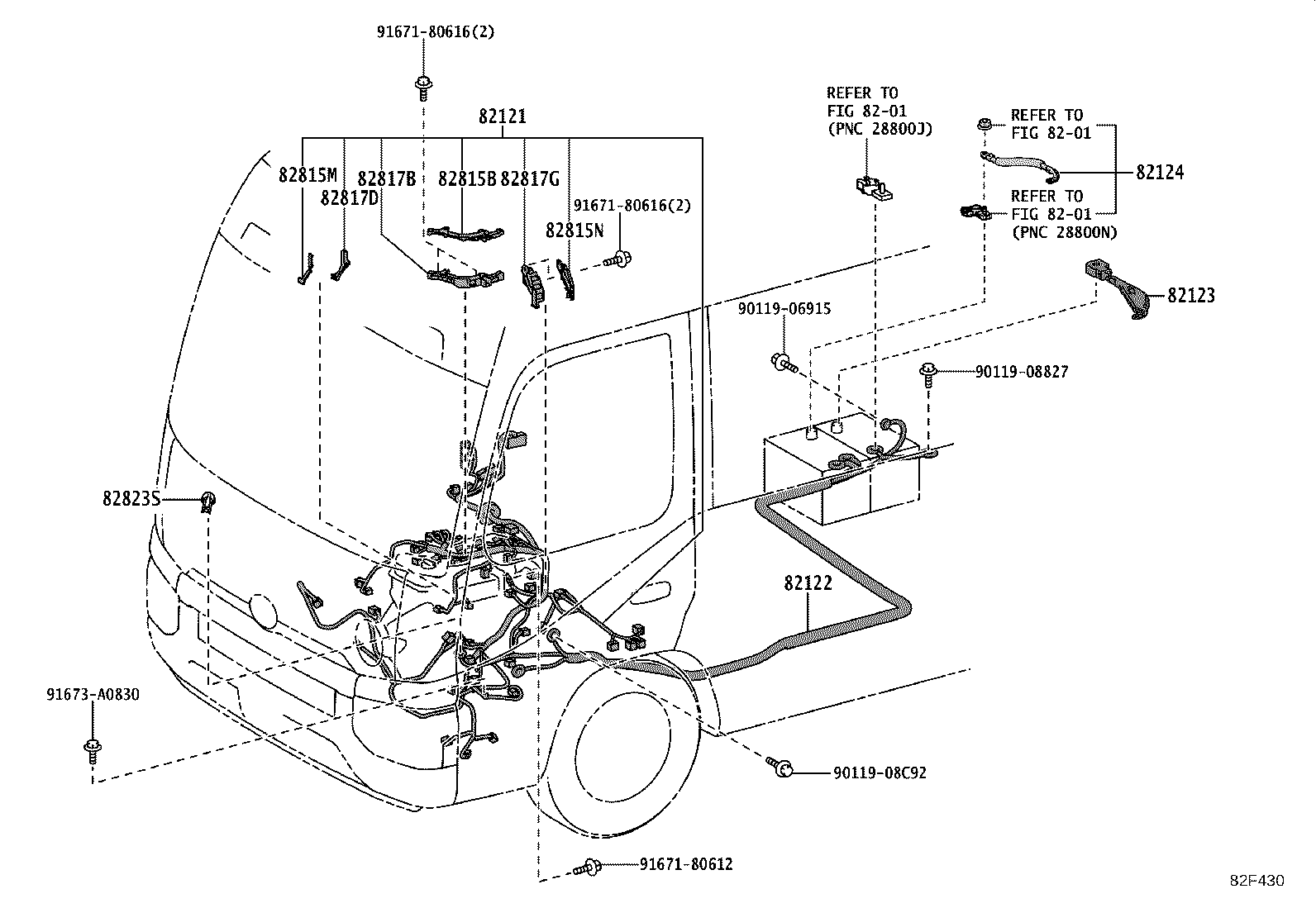 82142-36260 WIRE, INSTRUMENT PANEL, NO.2 product image