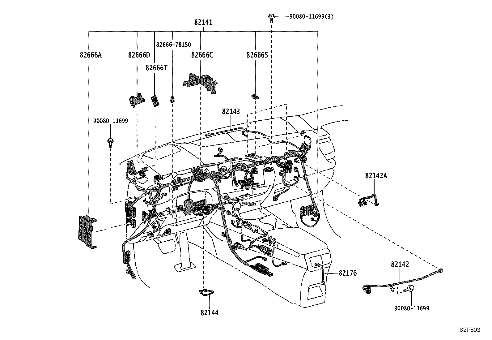 82192-F6060 WIRE, FRONT SEAT, LH product image