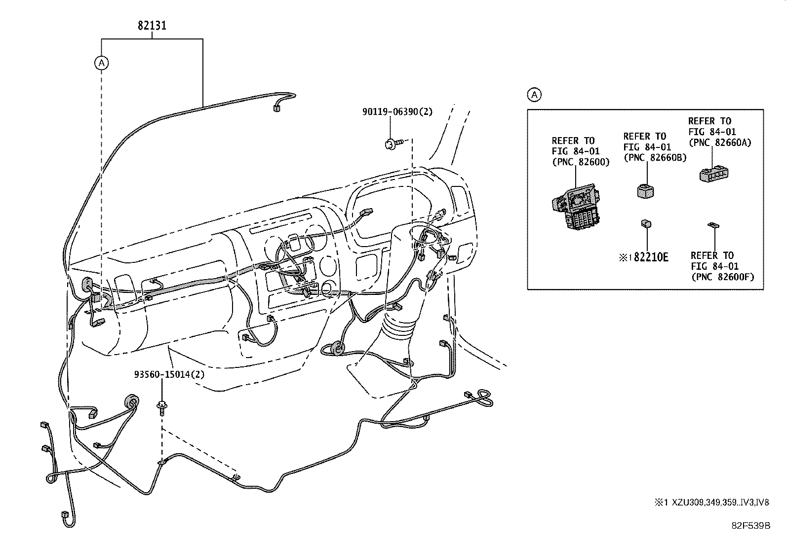82048-37040 WIRING SUB-ASSY, FRONT DRIVE INDICATOR LAMP SWITCH product image