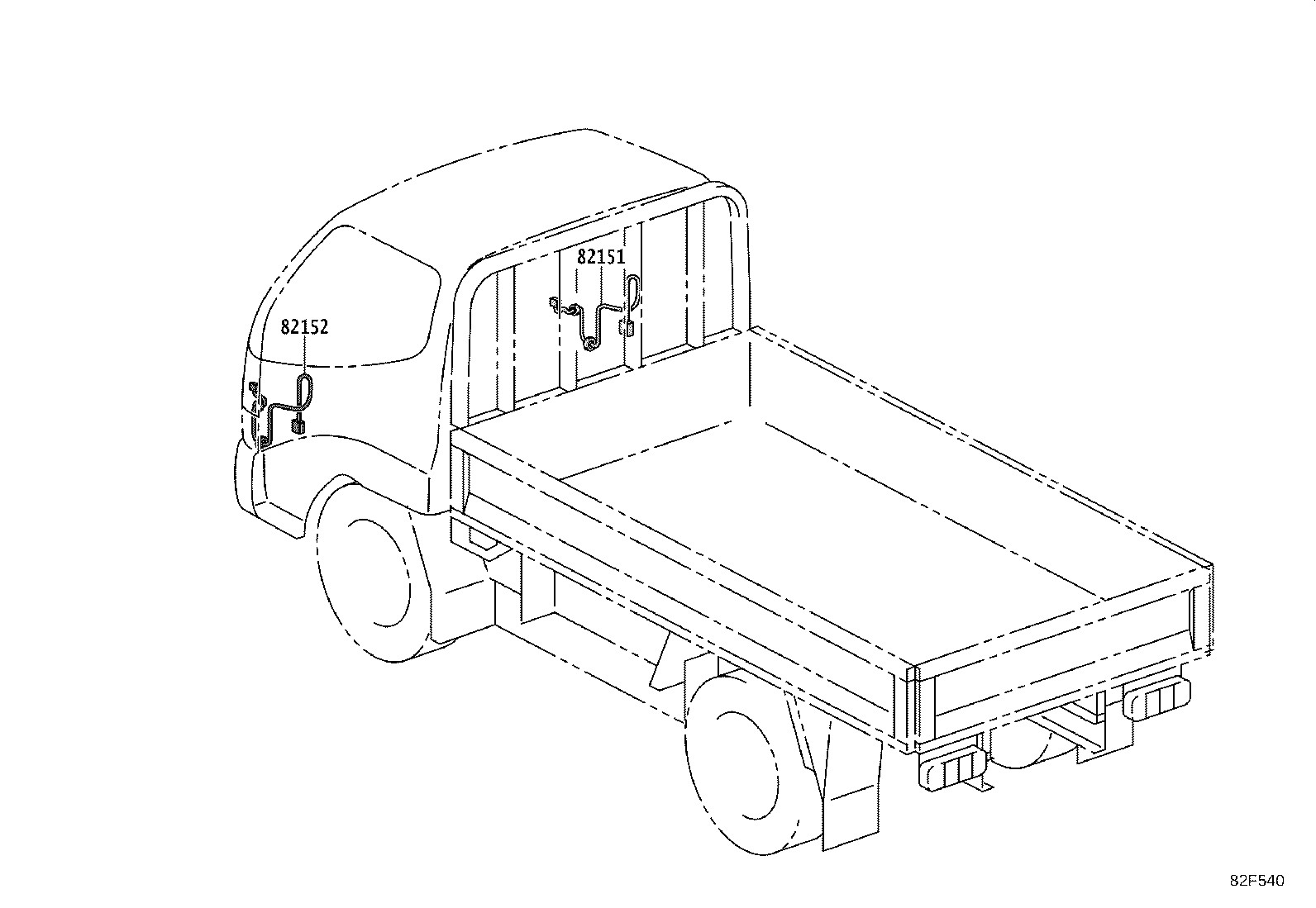 82048-37040 WIRING SUB-ASSY, FRONT DRIVE INDICATOR LAMP SWITCH product image