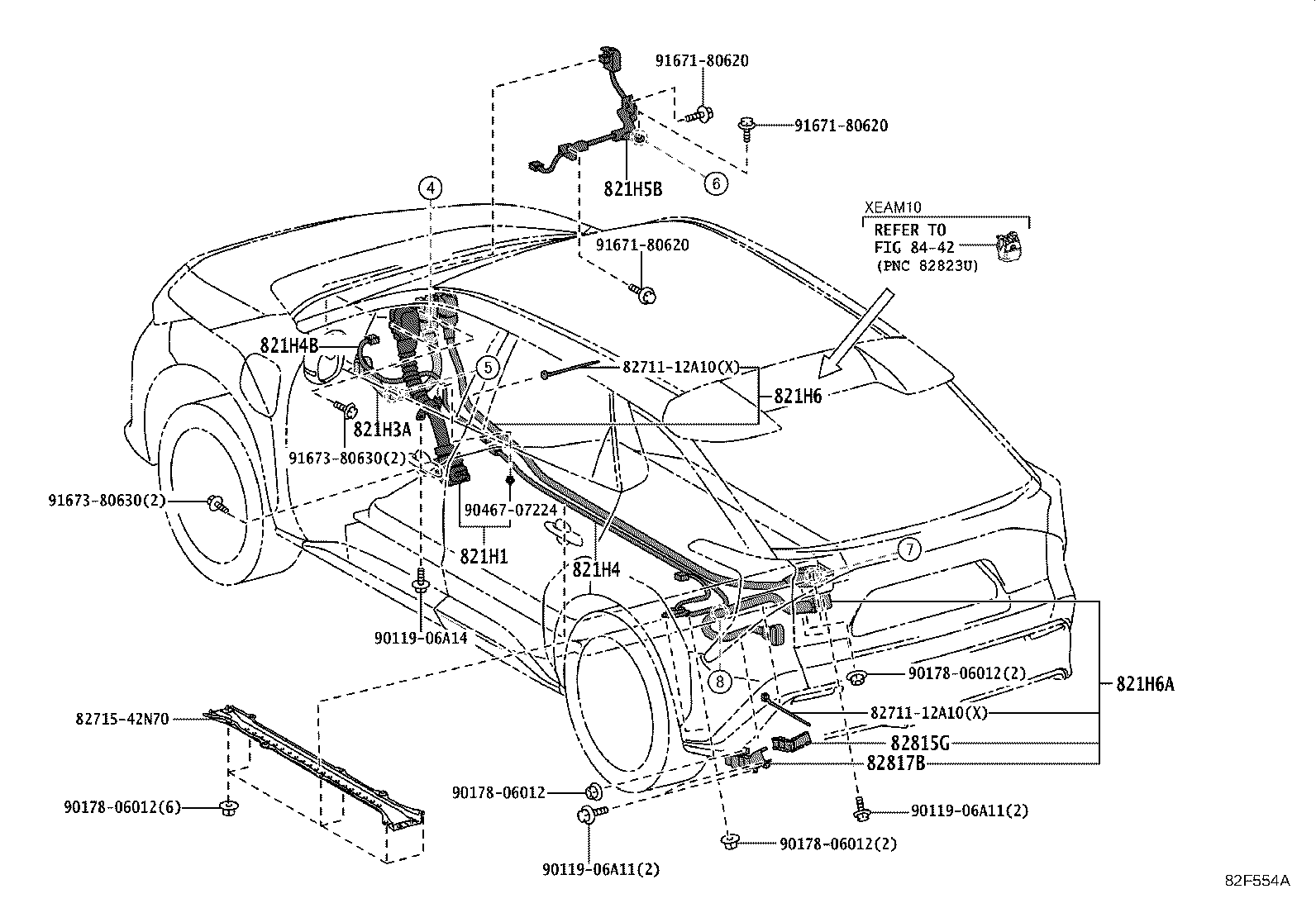 82817-42K80 PROTECTOR, WIRING HARNESS, NO.1 product image