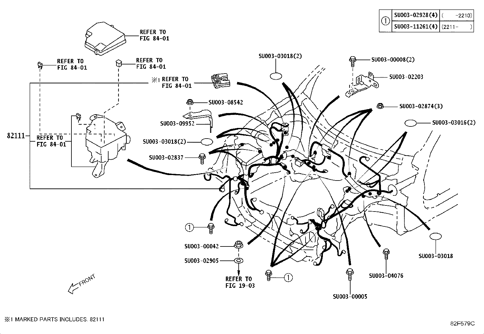 SU003-09986 WIRE, ENGINE, NO.2 product image