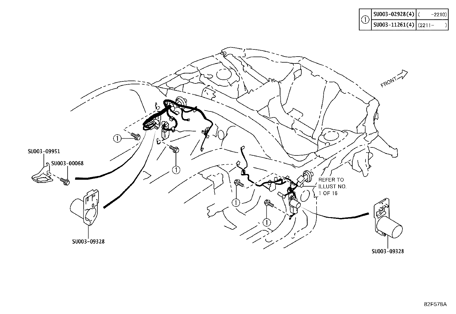 SU003-09986 WIRE, ENGINE, NO.2 product image
