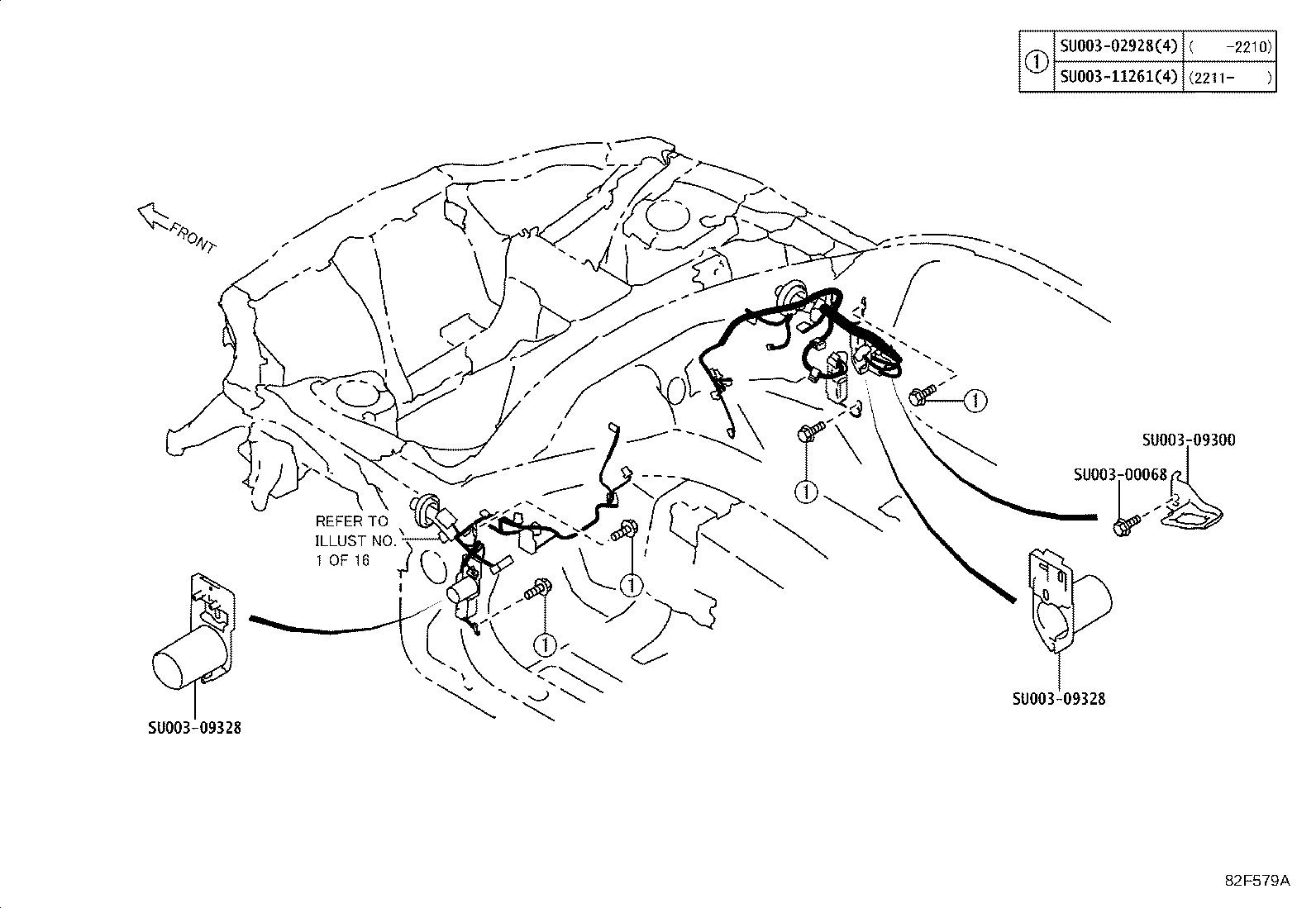 SU003-09986 WIRE, ENGINE, NO.2 product image
