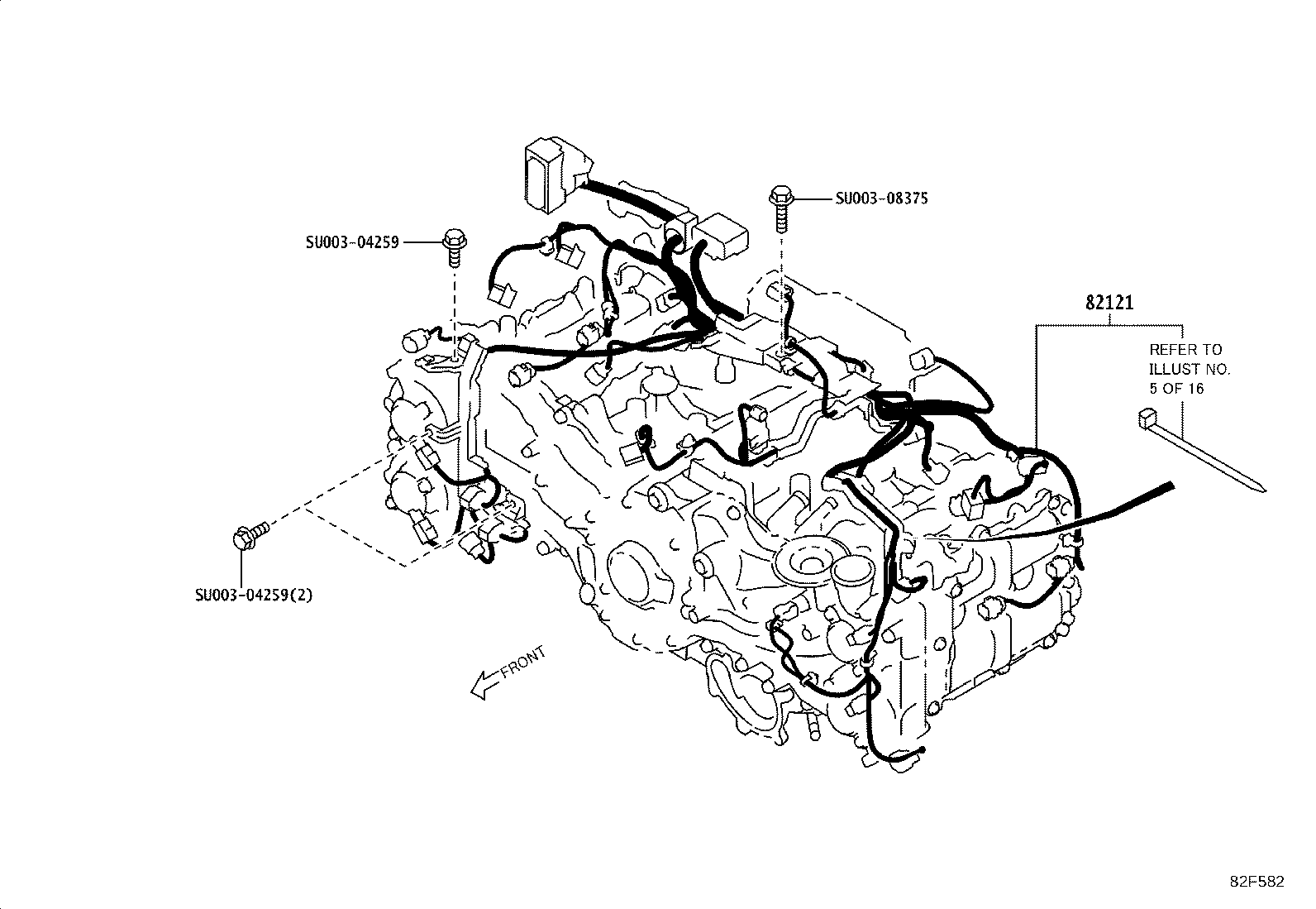 SU003-09986 WIRE, ENGINE, NO.2 product image