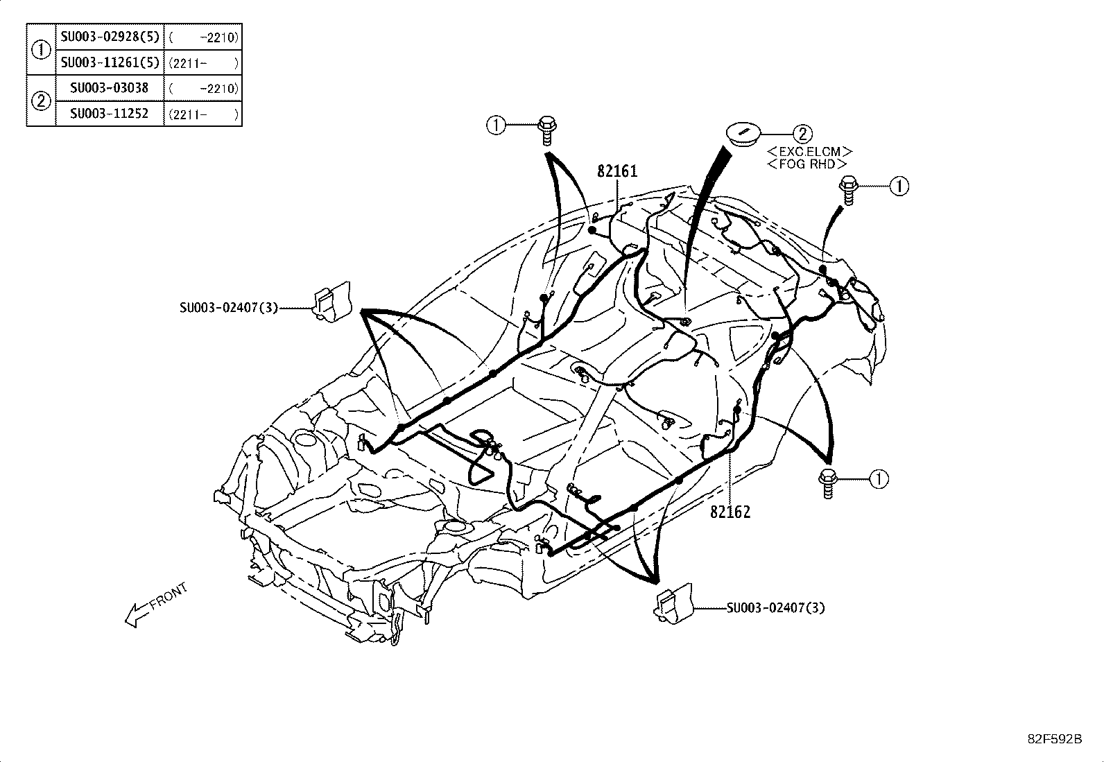 SU003-09986 WIRE, ENGINE, NO.2 product image
